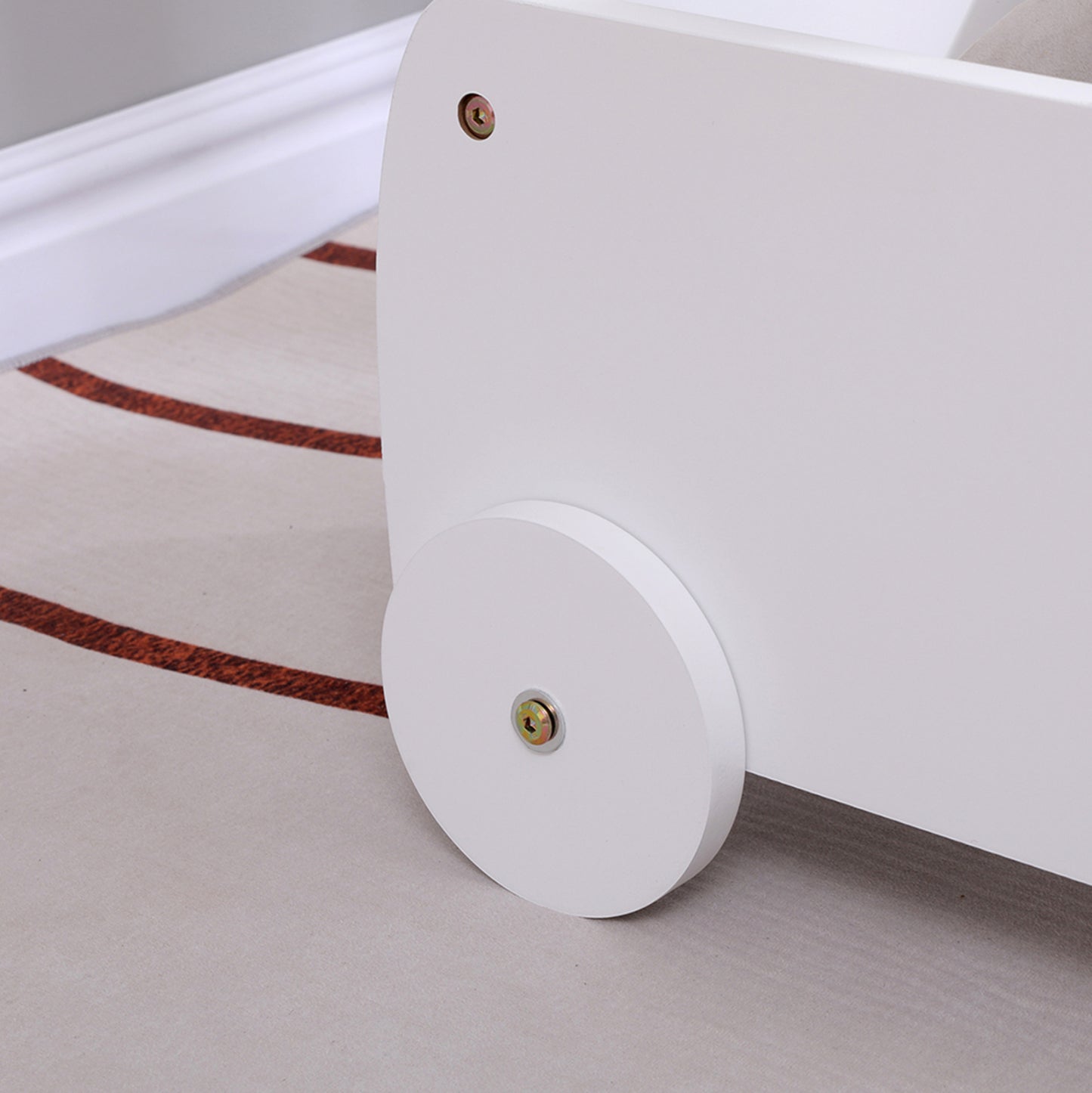 Kids' Stroller/cart Ricki Hm18341.03 Mdf & Plywood In White 33x45x50hcm.