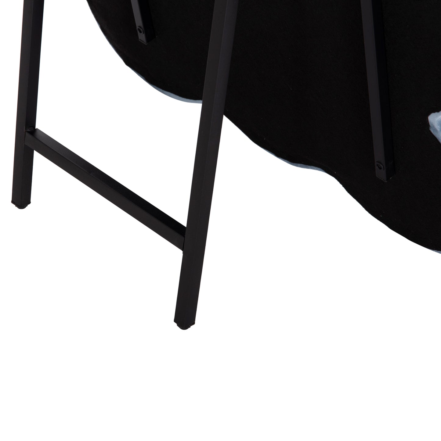 Kids' Floor Standing Mirror Bunny Hm4489.02 Mdf In Pink & Blue- Black Stand 80x162hcm.