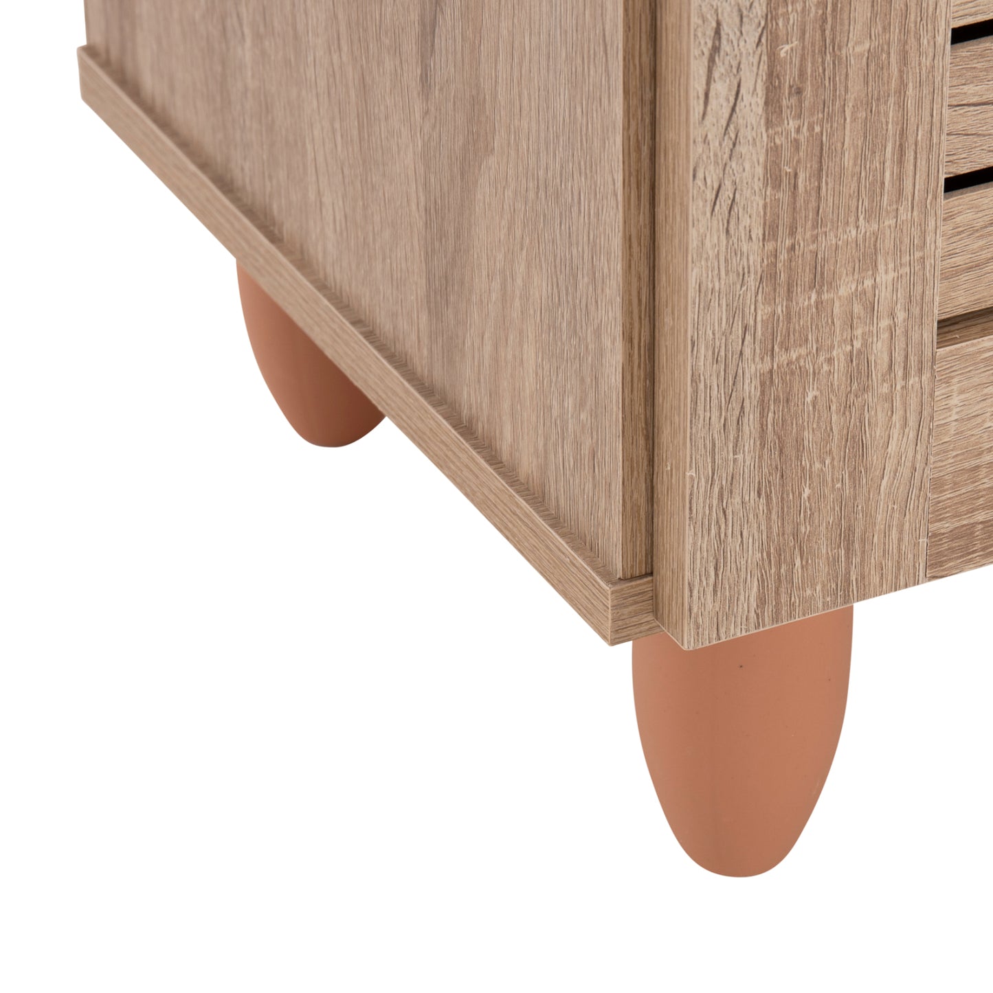 Shoe Cabinet Prolly Hm9609.02 Melamine In Sonoma-3 Doors-4 Shelves 87x32x88hcm.