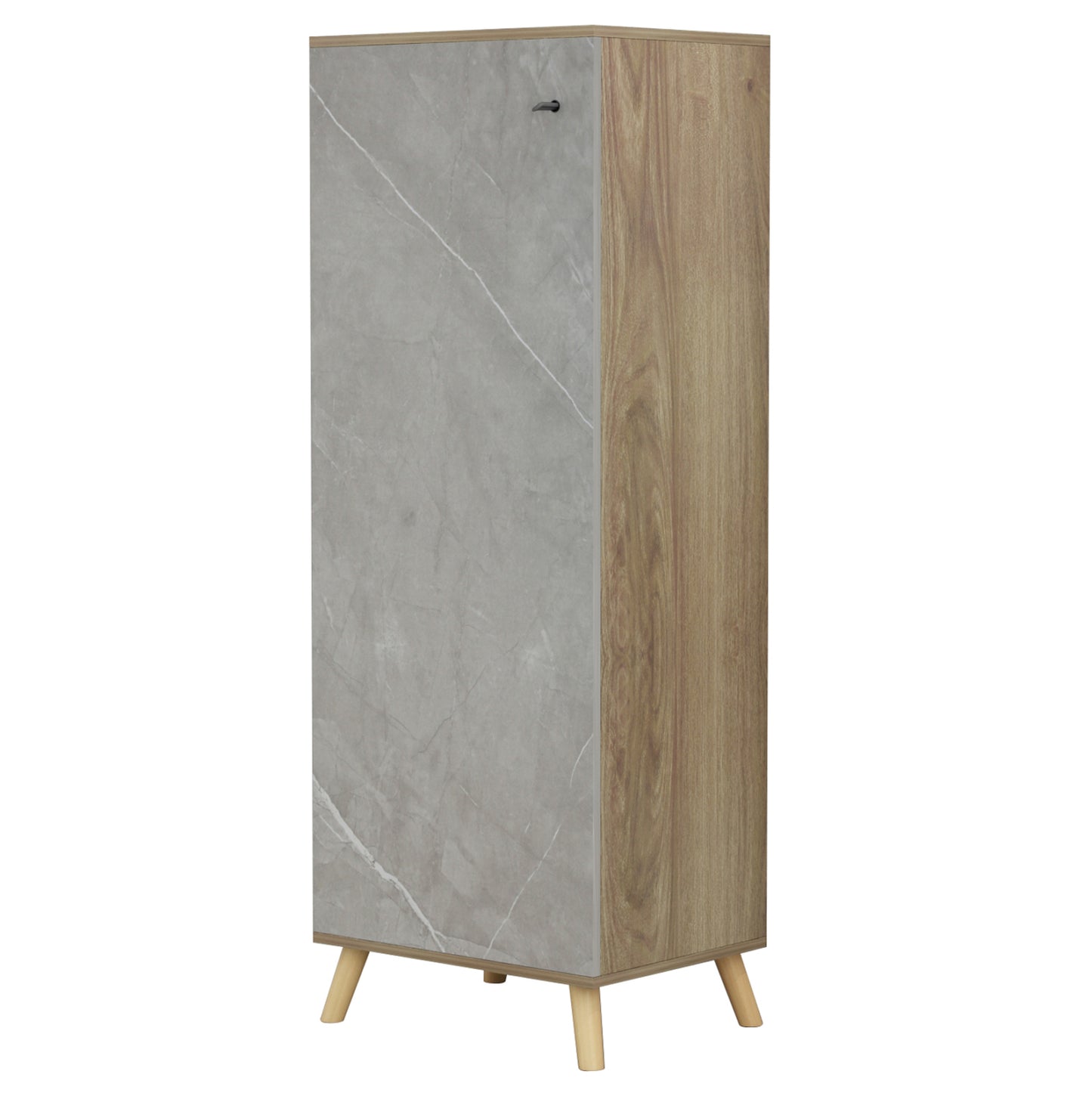 Shoe Cabinet Alvaro Hm8954.11 Melamine In Sonama-stone Texture 50Χ38Χ135hcm.