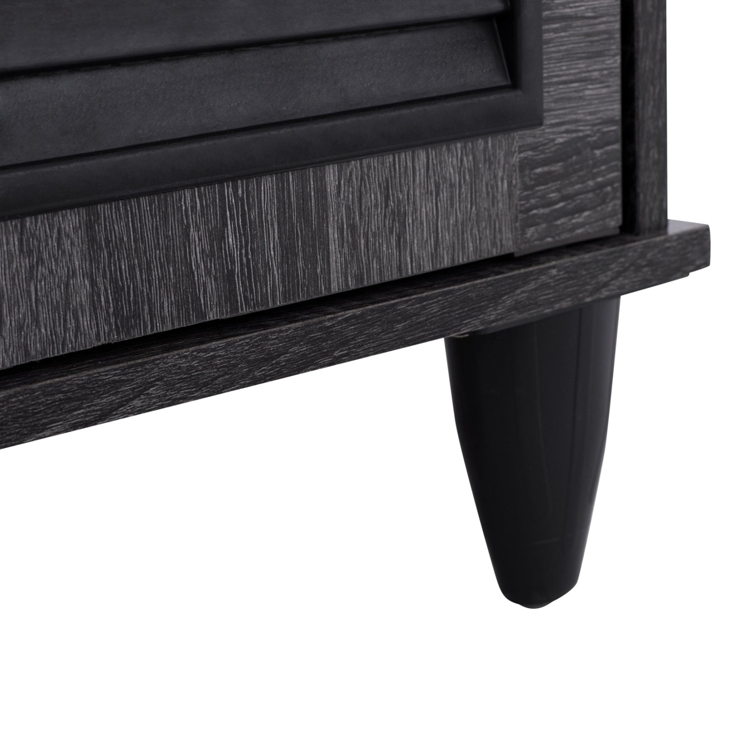 Shoe Cabinet Wooden 3 Door Hm2267.01 Grey Color 112x30x68,5 Cm