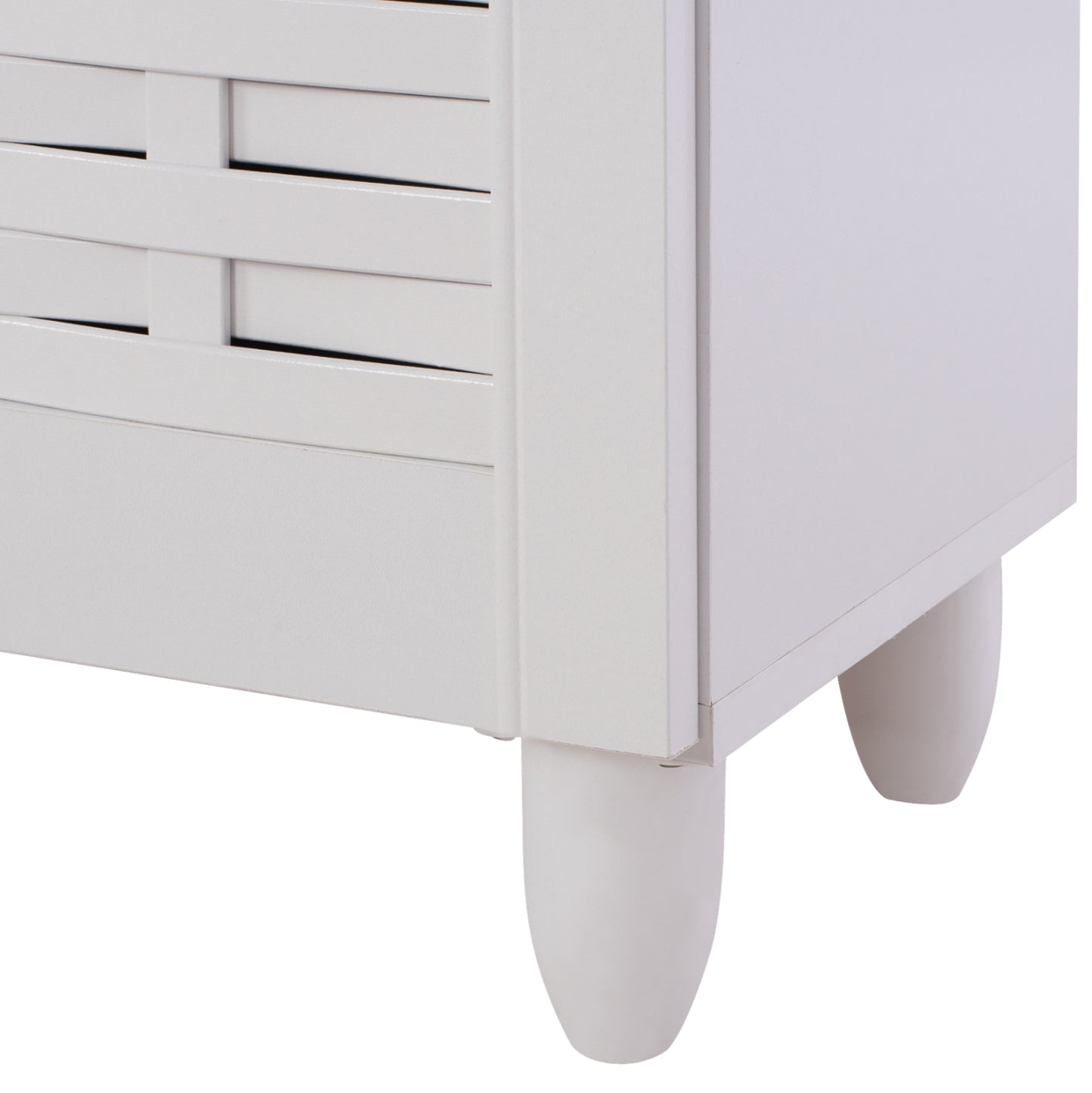 Shoe Cabinet Iggy Melamine 3-door White With Legs 114Χ34Χ68hcm.hm2211.05