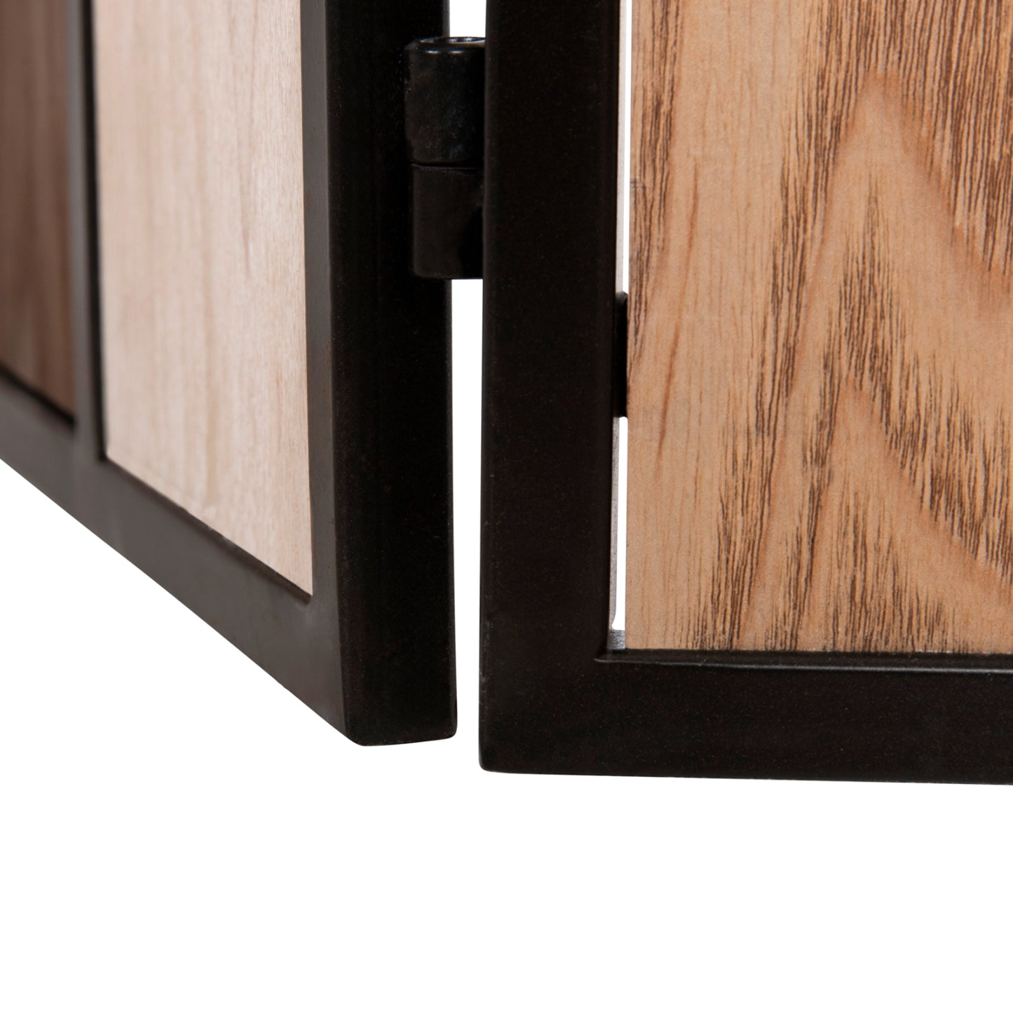 Divider With 6 Leafs Crypt Hm4221 Mdf In 4 Colors-black Metal Frame 241x1,5x180hcm.