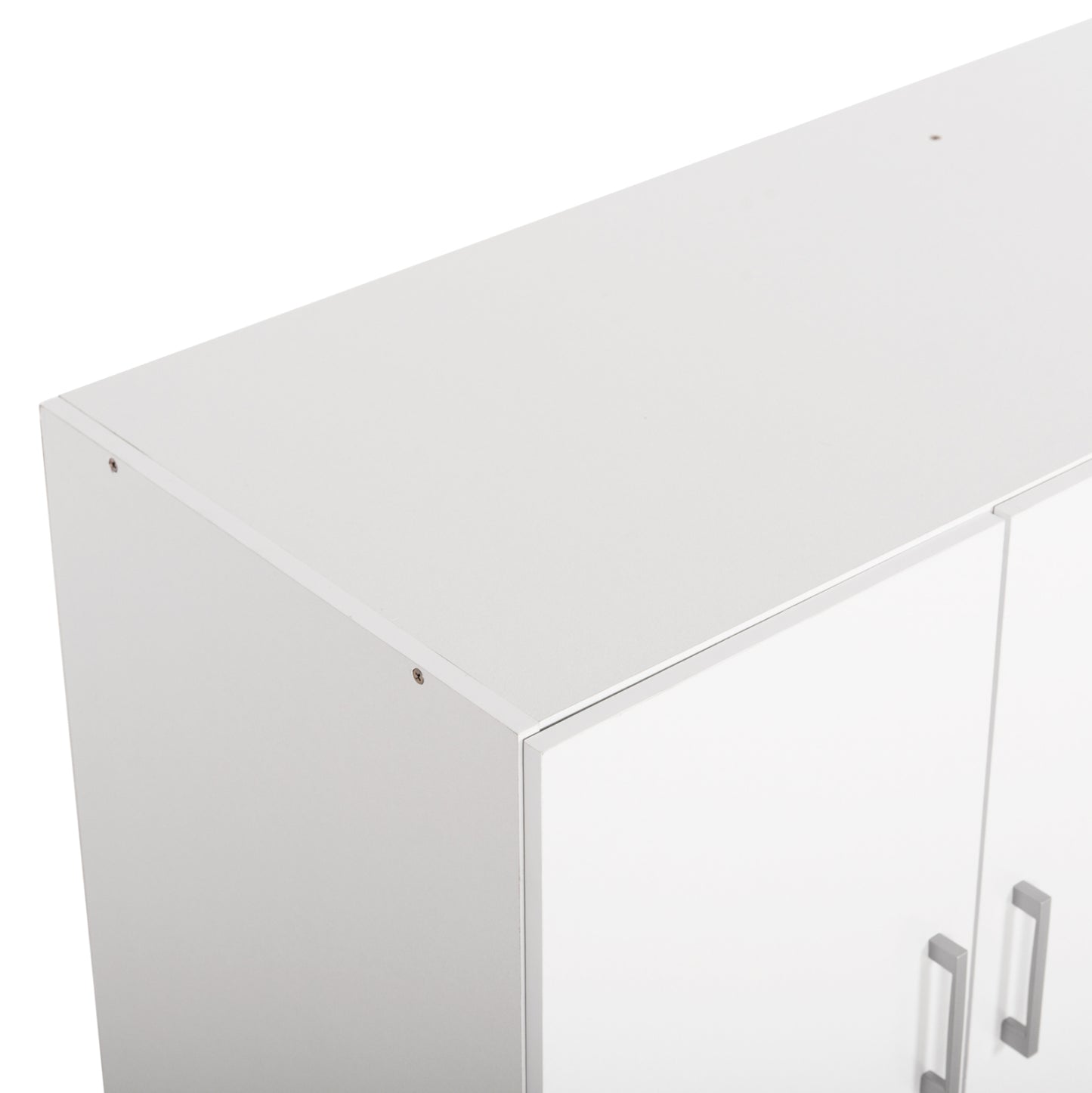 Upper Cabinet For 4-leaf Wardrobe Hm352.05 Fernanda Melamine In White 120,5x41,5x60,5hcm.