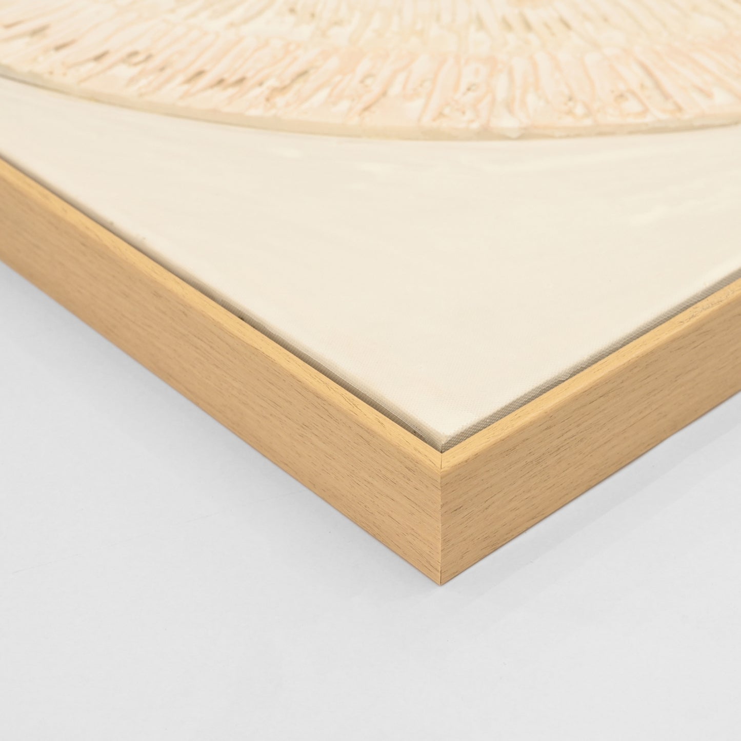 Wall Painting 3d Hm4578 With Beige Ps Frame-handmade Circles 82x4,5Χ82hcm.