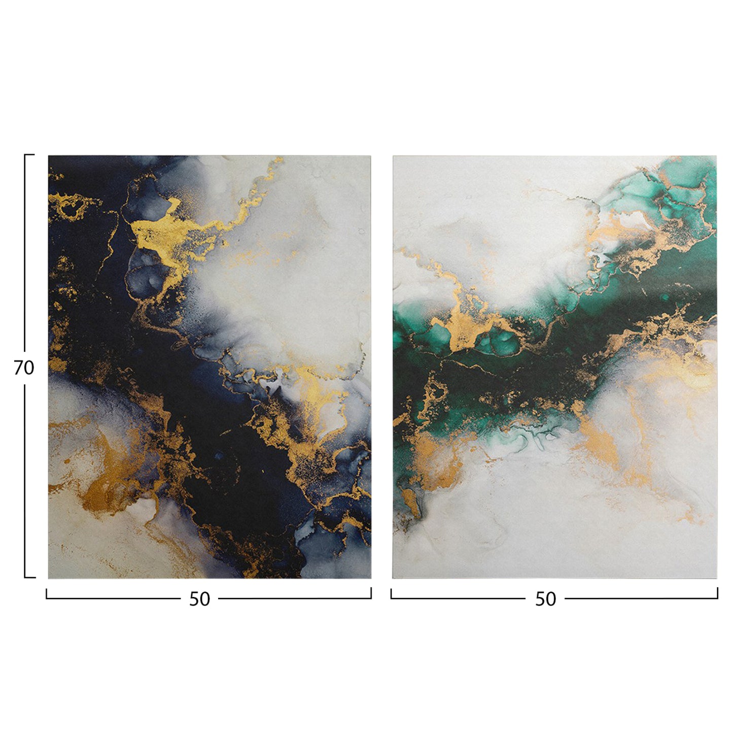 Wall Painting 2pcs Series Gobi Hm4839 Printed Canvas 50x3(thickness)x70hcm.(x2)