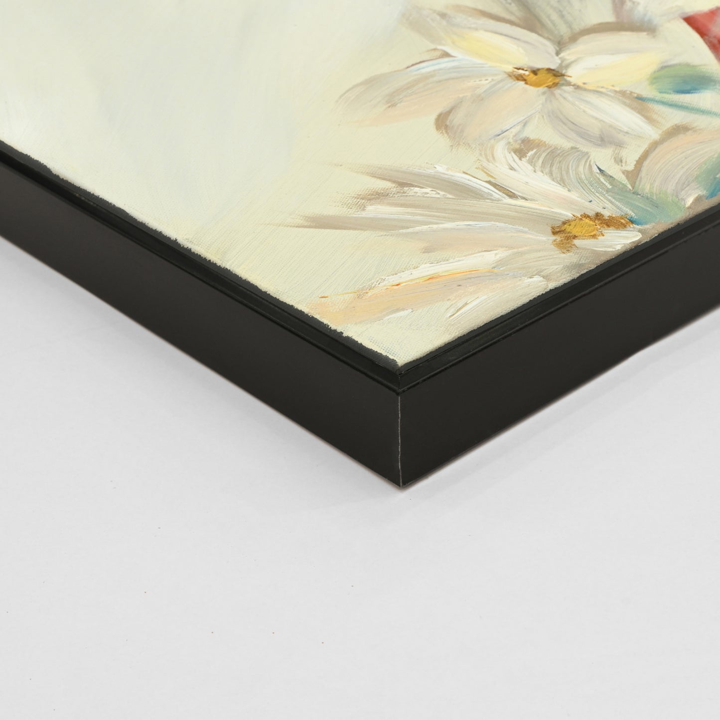 Wall Painting Onnanoko Hm4564 Black Ps Frame-printed Canvas Woman's Face With Feathers 82x4,5x122hcm.