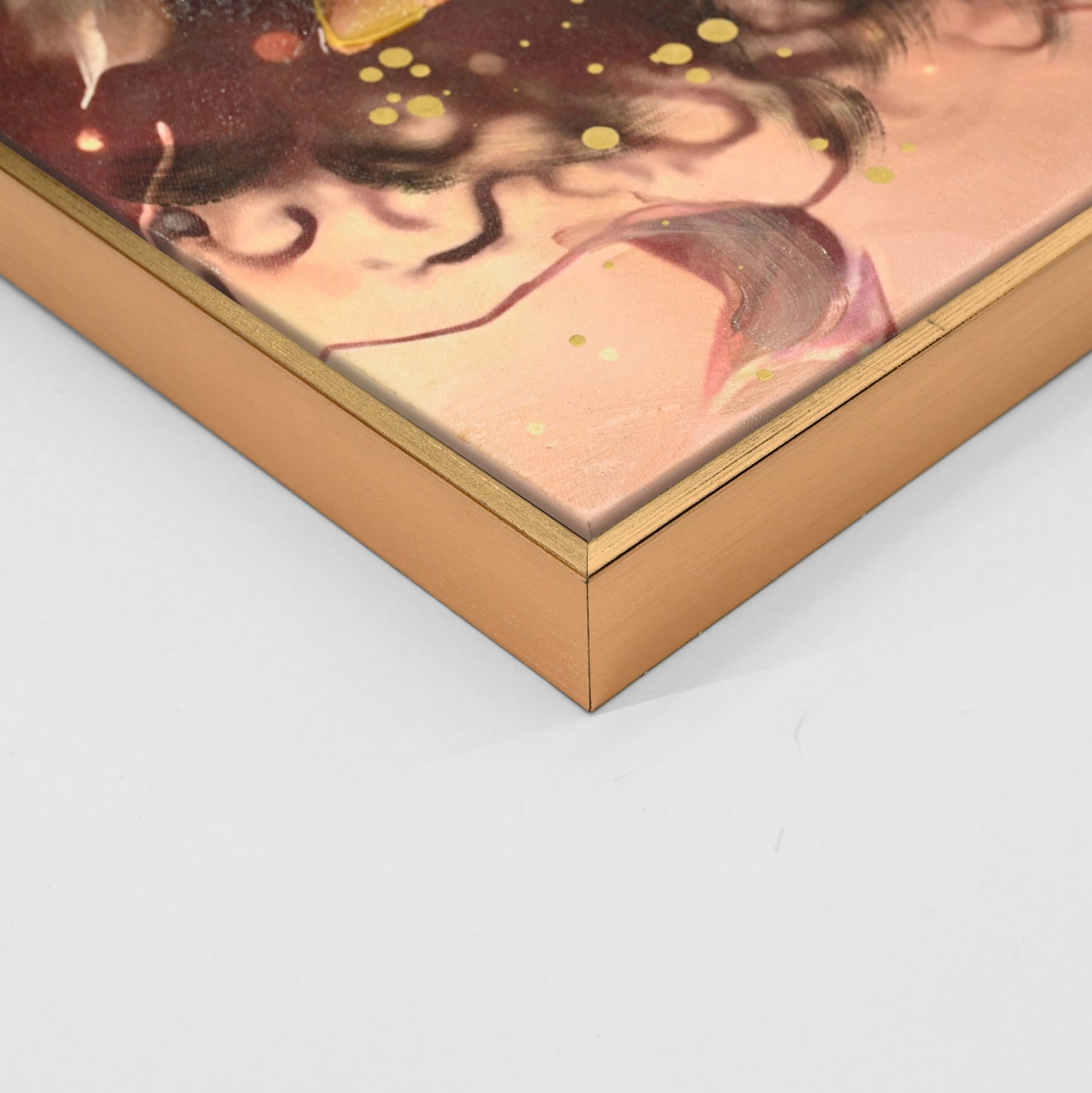 Wall Painting Marip Hm4569 Beige Ps Frame-printed Canvas Woman's Face With Glasses 82x4,5x82hcm.