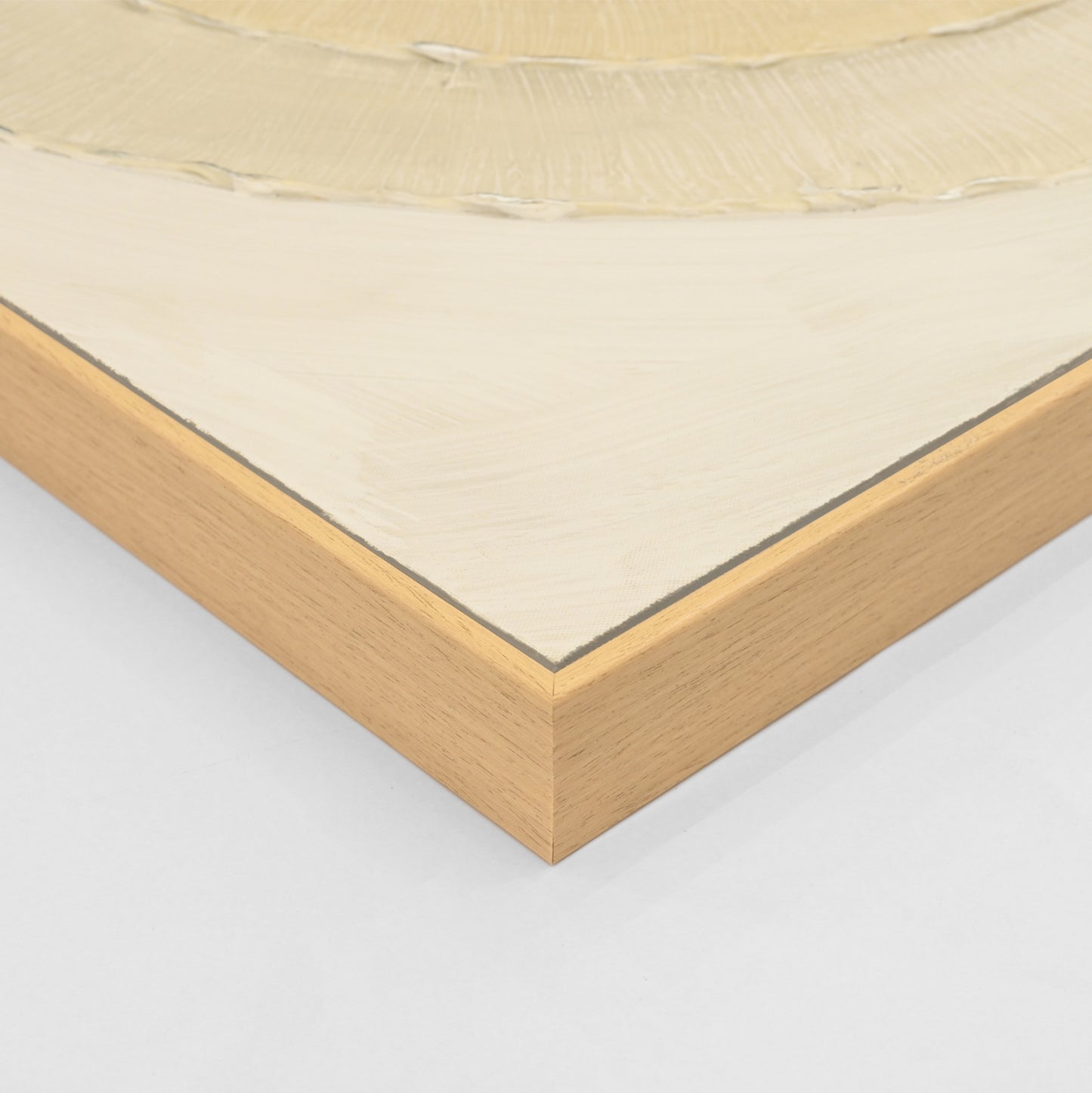 Wall Painting Hm4577 With Beige Ps Frame-canvas Circles 82x4,5x82hcm.