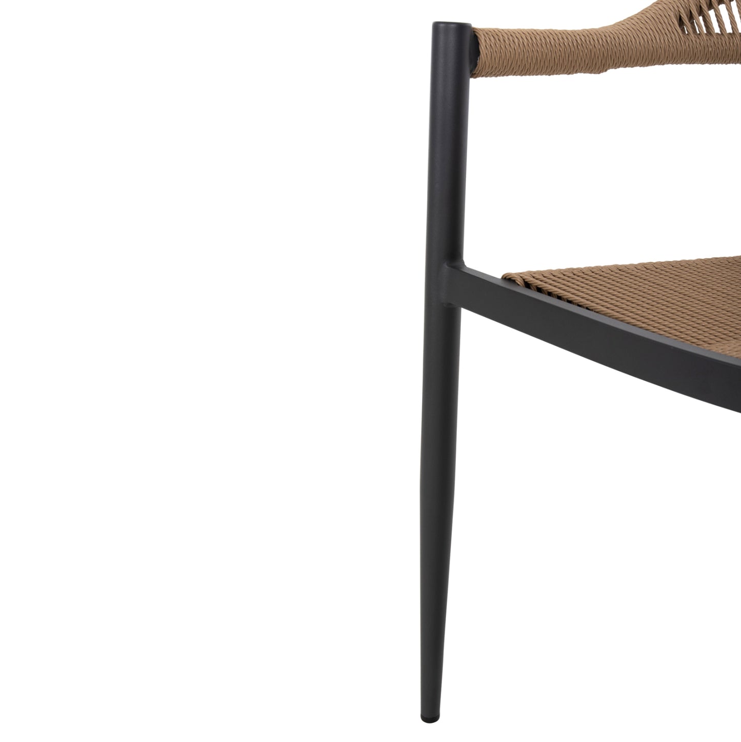 Armchair Aluminum Gret Hm5854.02 Charcoal Grey Aluminum-beige Pe Rattan 56x55,5x78Η