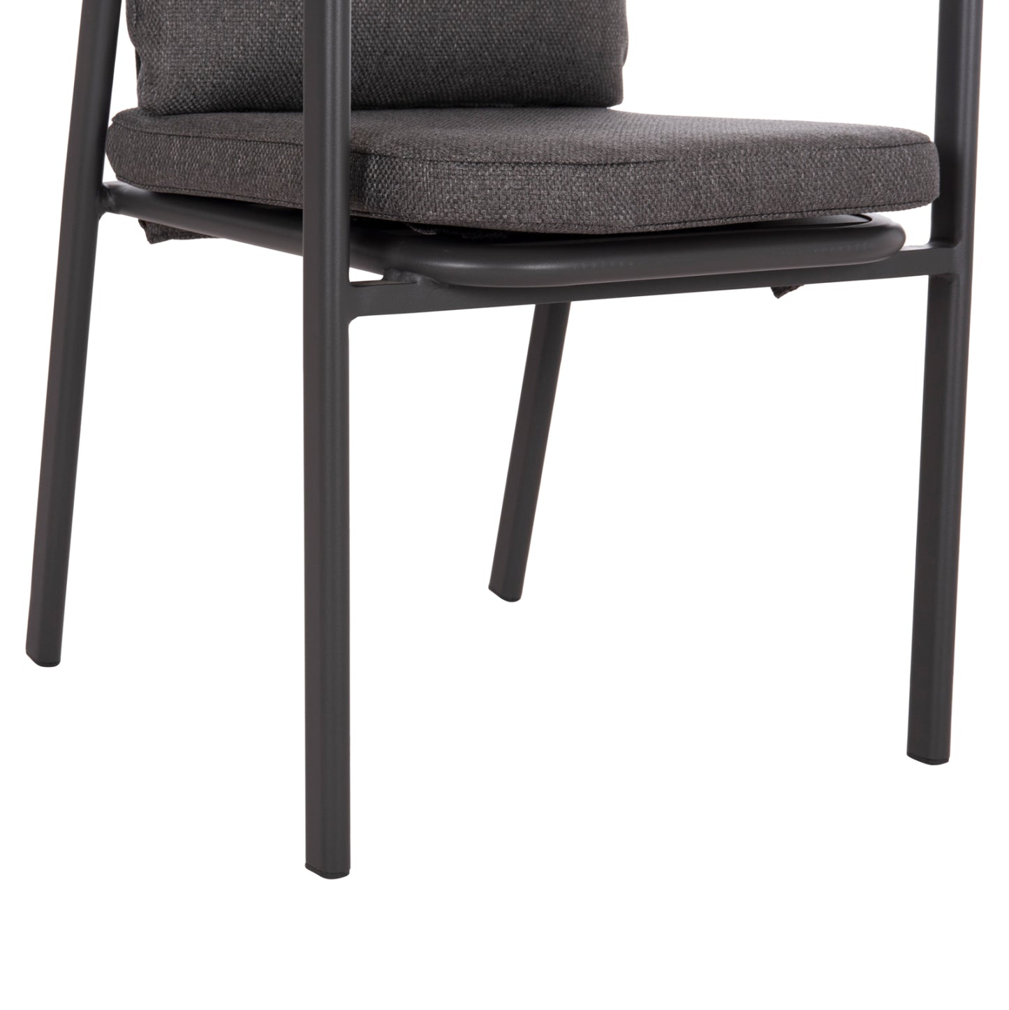 Aluminum Dining Chair Senti Hm6204.01 Frame & Olefin Fabric In Dark Grey 60x55.5x90hcm.