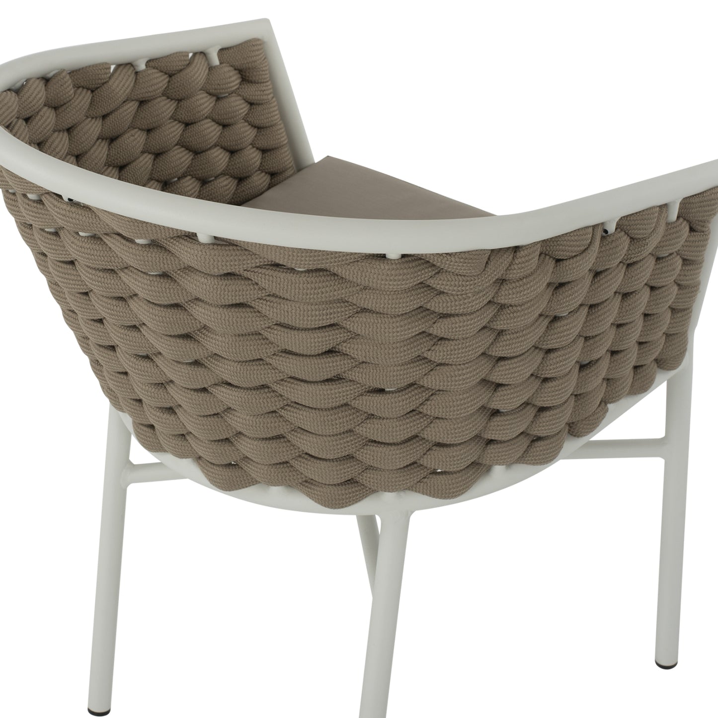 Armchair Aluminum Hm5859.02 White And Beige Foamy Rope