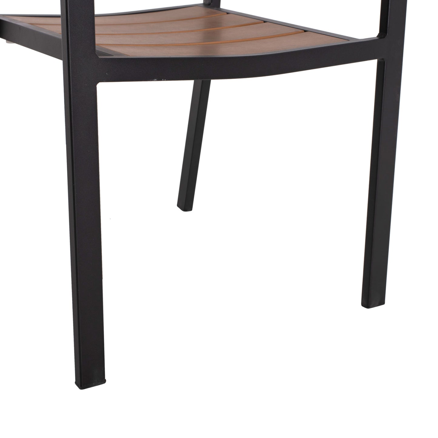 Armchair Aluminum Saga Hm5127.03 Black With Polywood Seat And Backrest 56x55x85,5hcm.