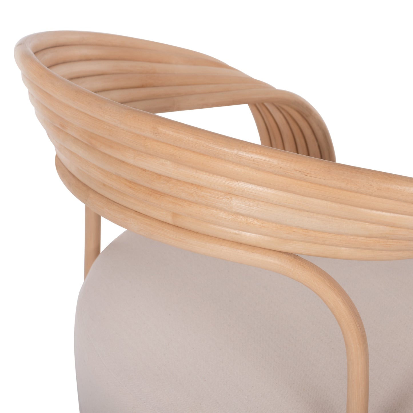 Armchair Duchess Rattan With Big Ecru Cushion Hm9478 81x59x70 Cm.