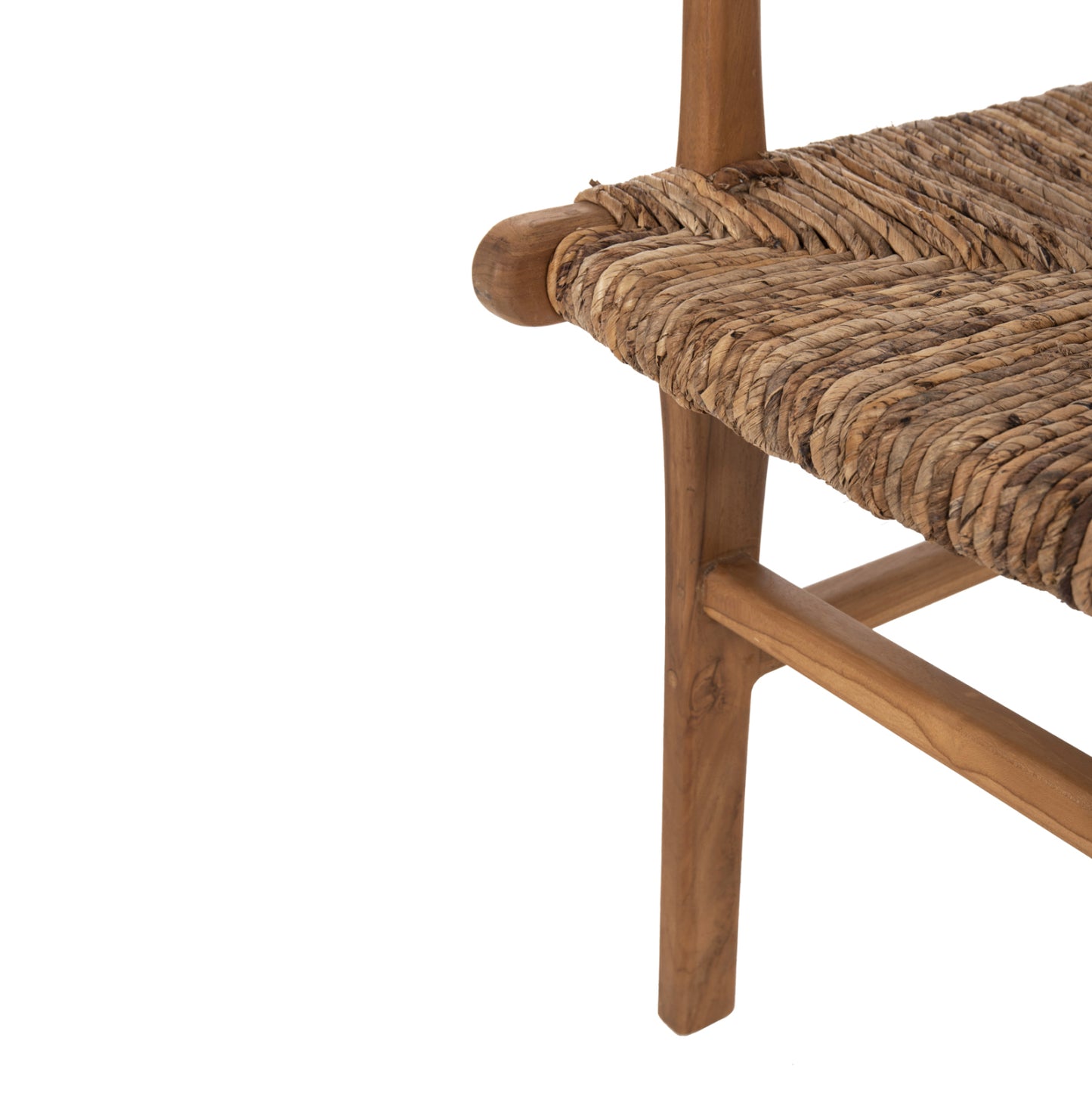 Armchair Professional Sol ΗΜ9400.11 Solid Teak Wood And Rush-matt 57.5x59x87h Cm.