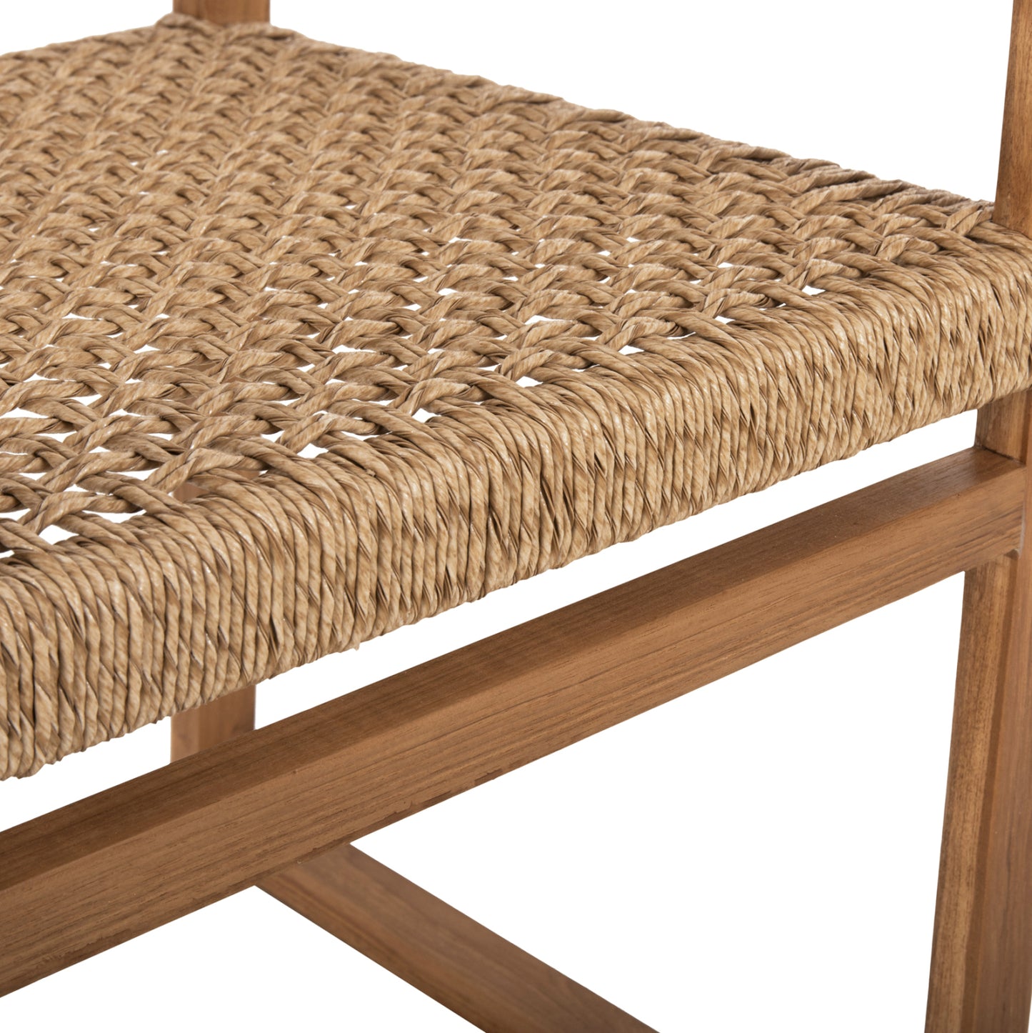 Armchair Narley Hm9824 Teak Wood-synthetic Rope In Natural Color 60.5x52x76hcm.