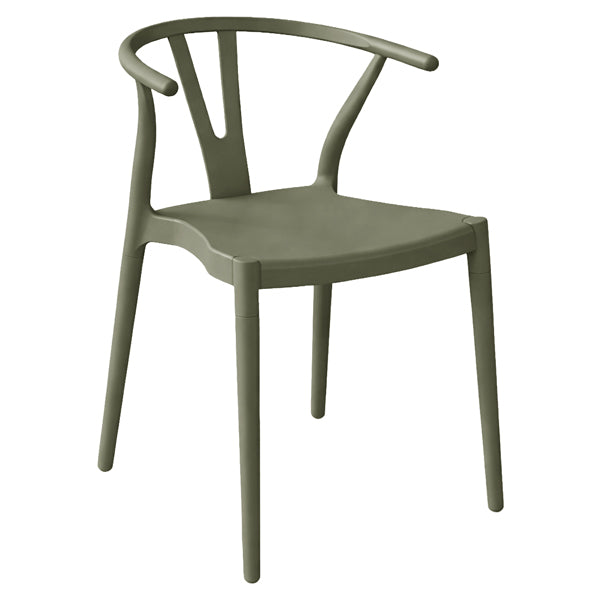 Outdoor Dining Chair Brave Hm6625.05 Polpypropylene In Olive Green 47x42x84.5hcm