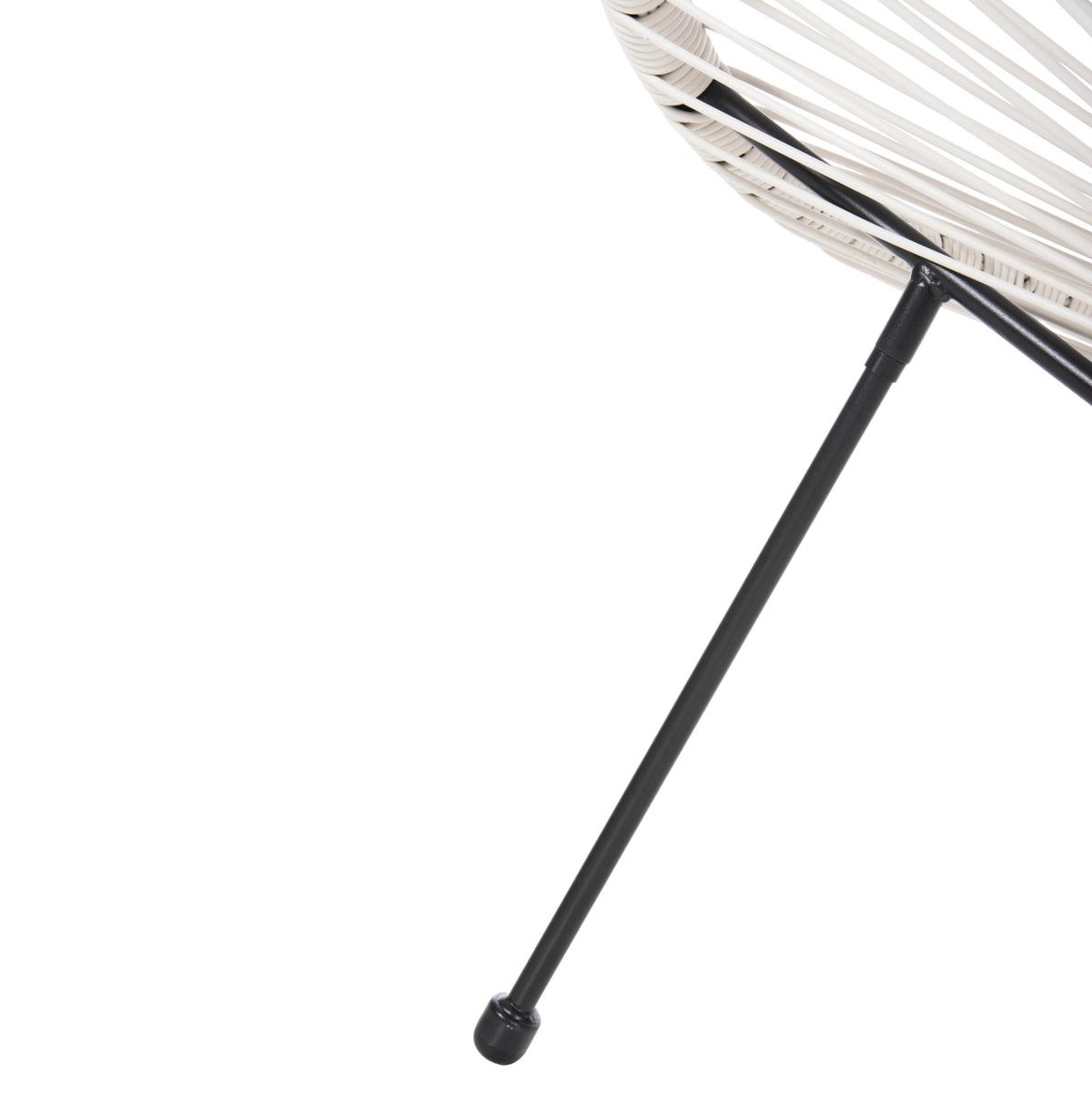 Armchair Outdoor Nest-type Acapulco Hm5872.12 Black Metal-synthetic Rattan In White 71x72x80hcm.