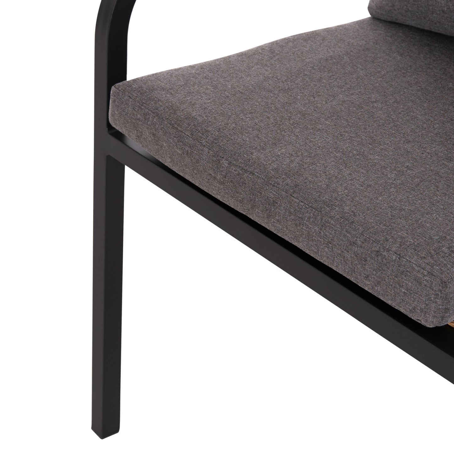 Armchair Maerly Hm6051.13 Anthracite Aluminum And Cushions-p.e.rattan In Light Brown 57x60x84hcm.