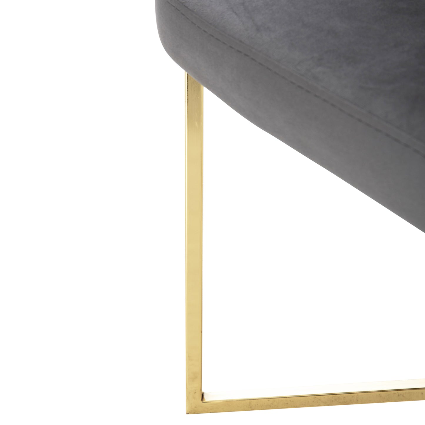 Armchair Triana Hm9278.11 Grey Velvet With Gold Metal Legs 54,5x60,5x85,5hcm.