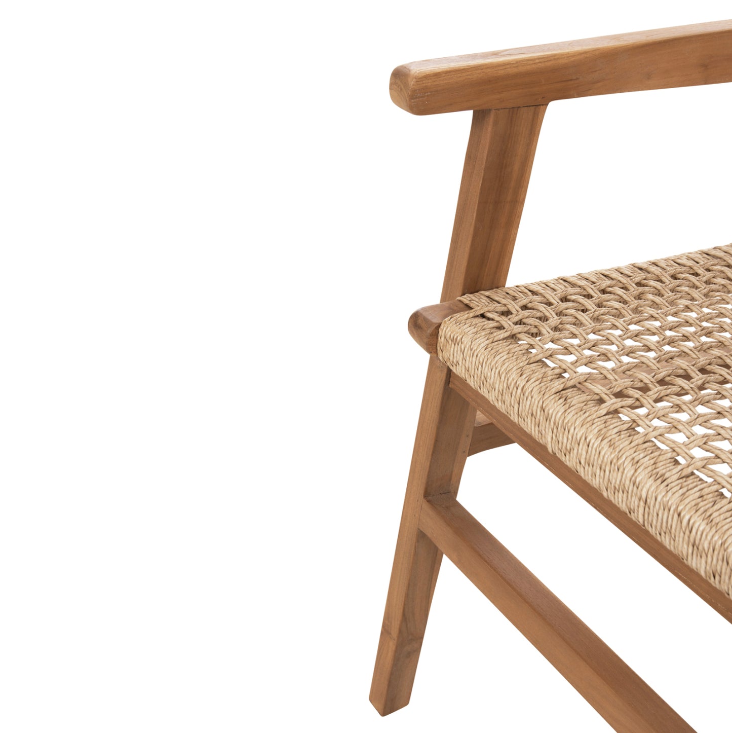 Dining Armchair Bjorn Hm9403.21 Solid Teak Wood-rope 56x56x83hcm.