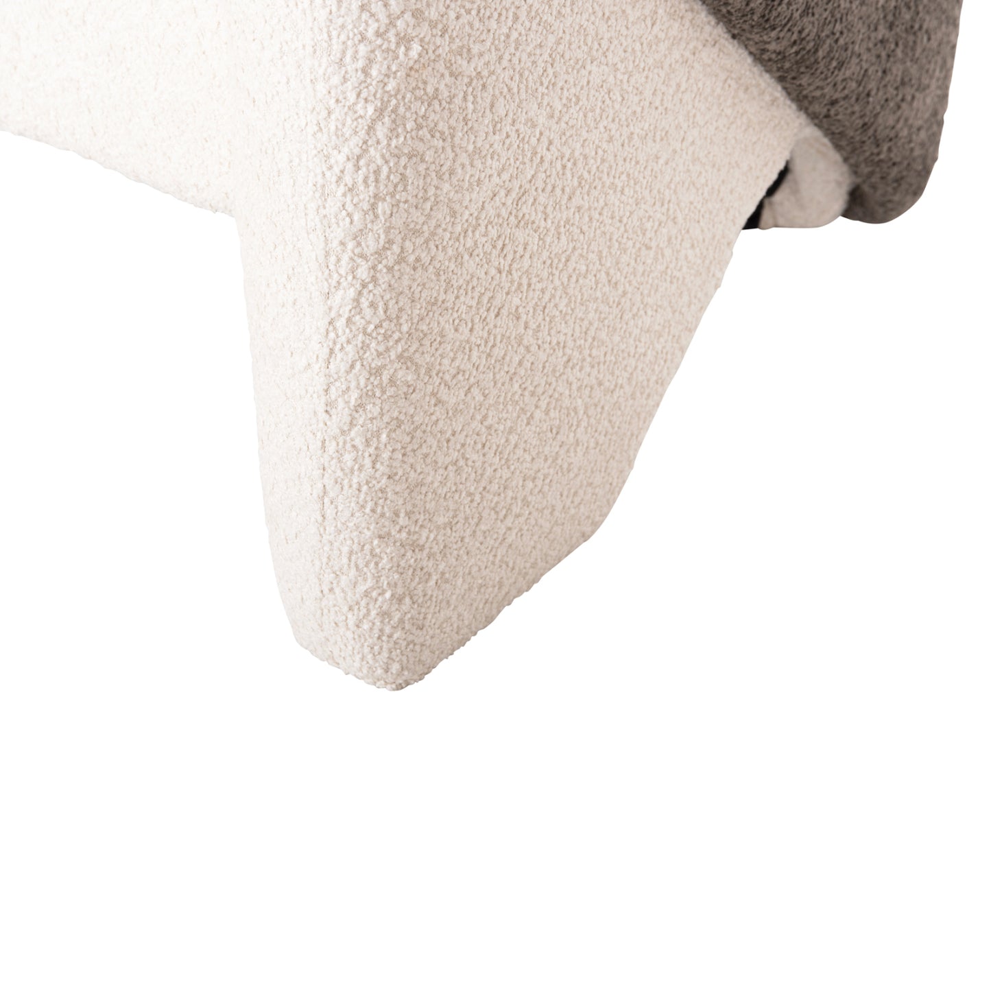 Armchair Doper Hm9590.06 Boucle Fabric White-grey 68x72x76hcm.