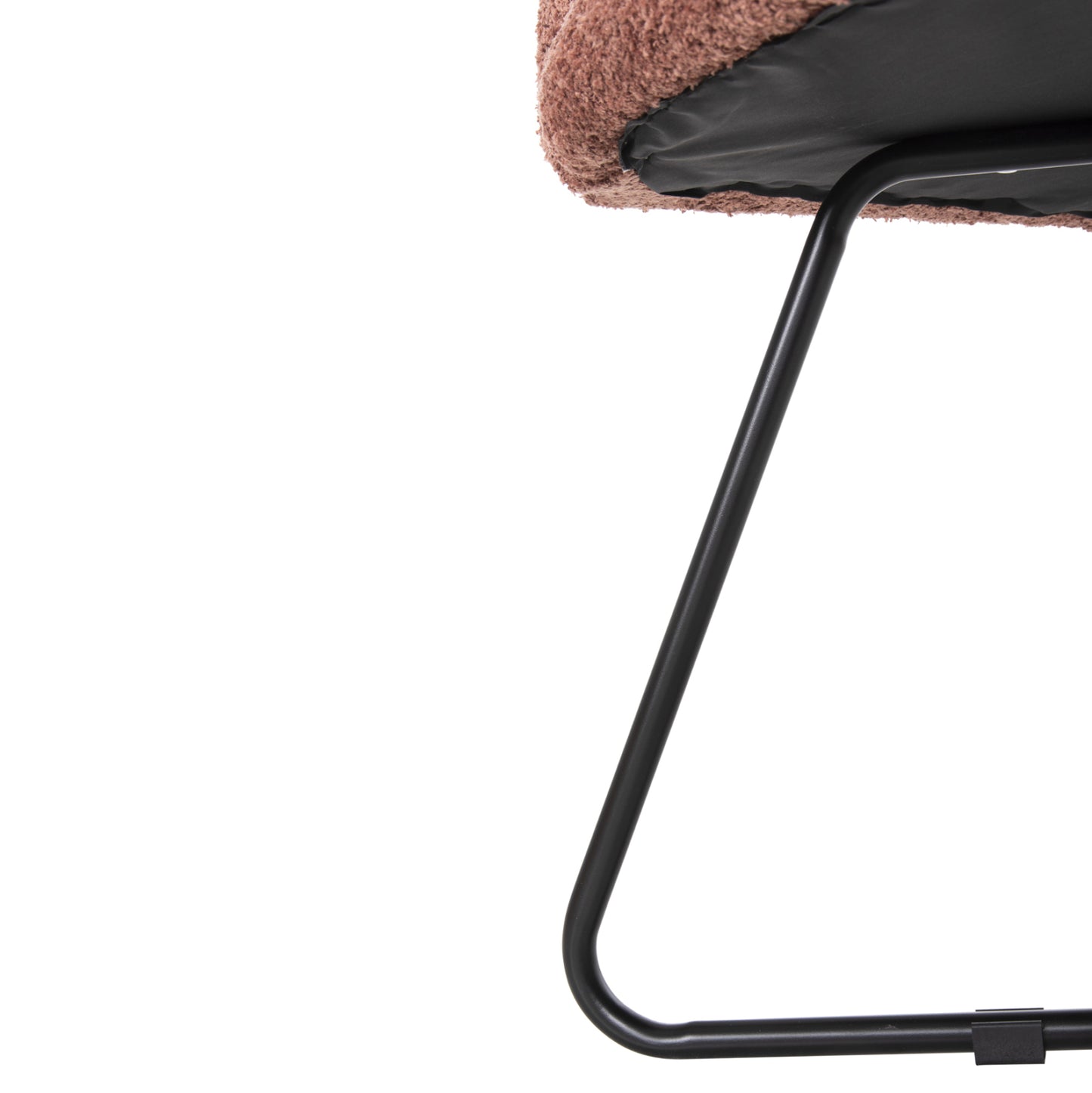 Armchair Harnis Hm9603.02 Pink Boucle-black Metal Base 59.5x64x77hcm.