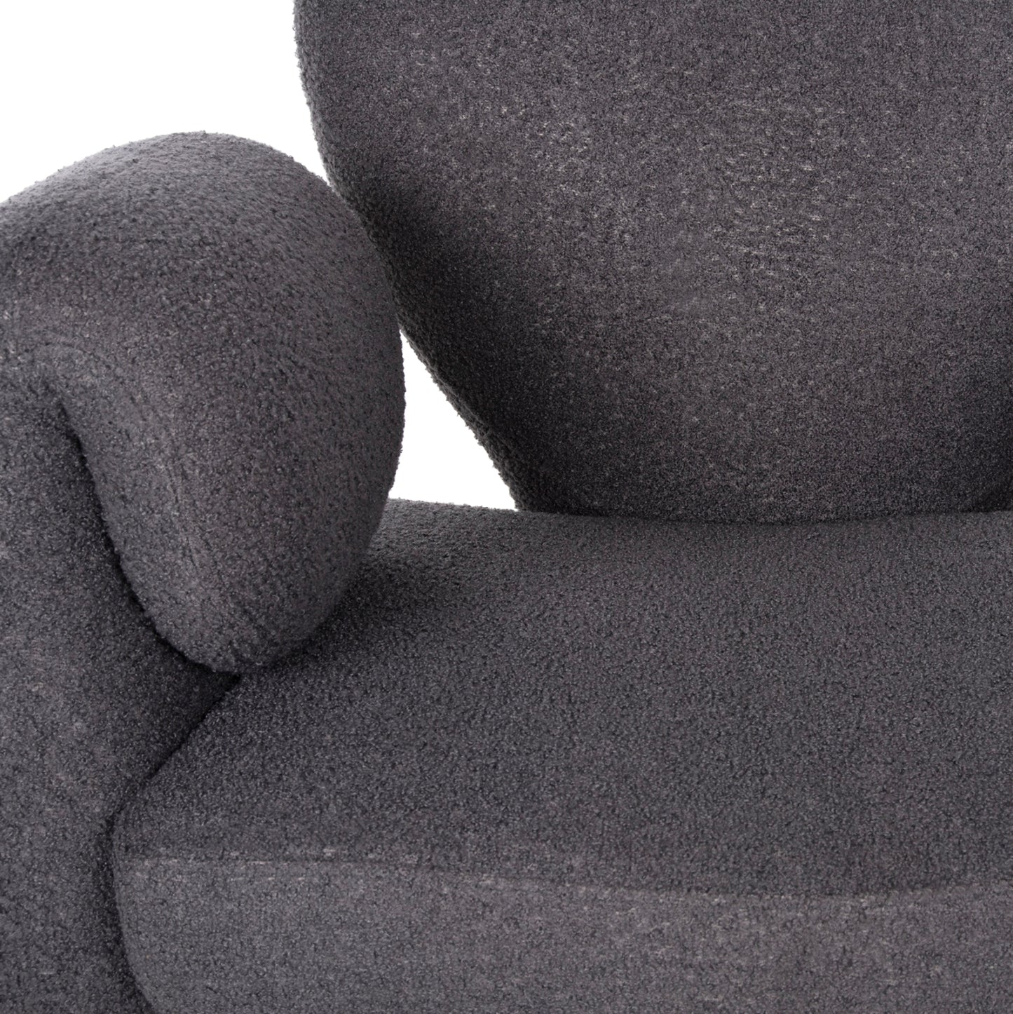Dining Armchair Hartt Hm9777.01 Grey Teddy Fabric 84x74x87hcm.