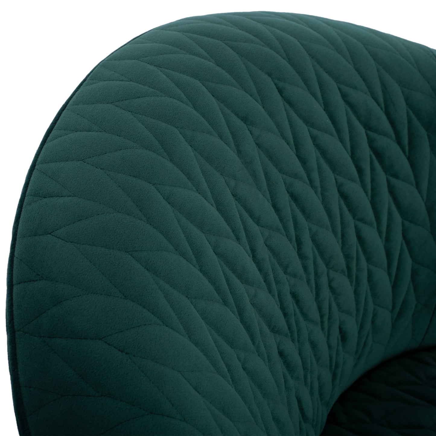 Hm8549.03 Armchair Joyce, Cypress Green Velvet, Metallic Legs
