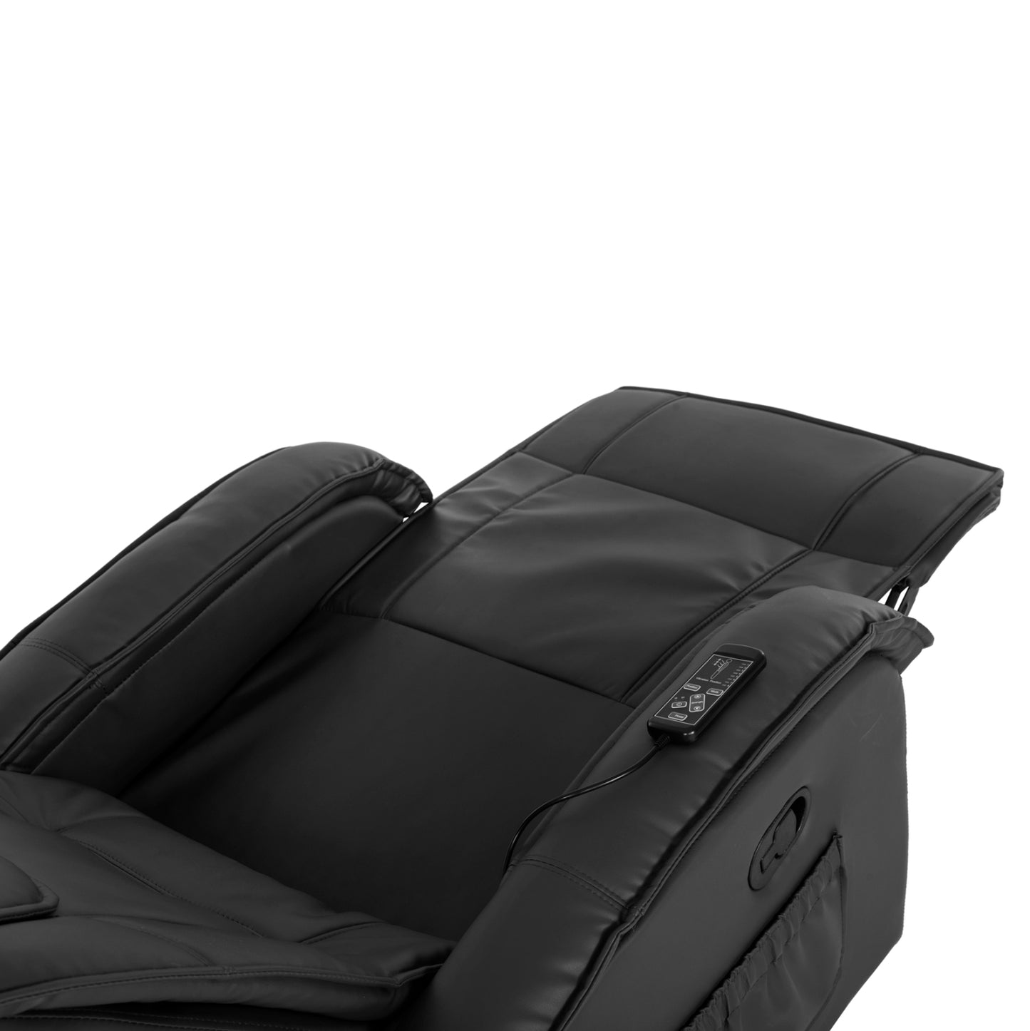 Hm0026.01 Armchair Relax, Massage Mechanism, Pu Black 88x90x80 Cm