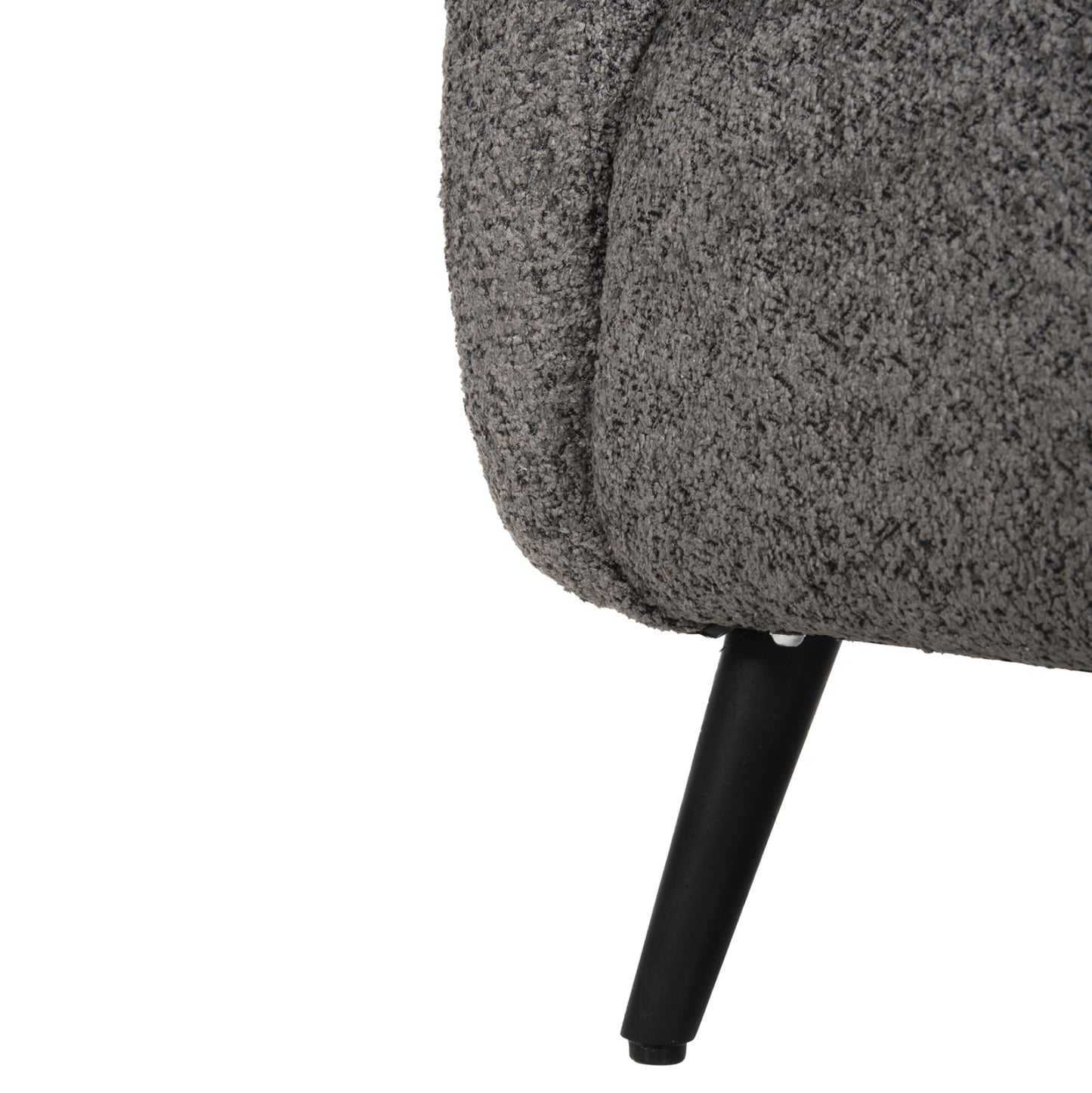 Armchair Kryly Hm9593.01 Grey Boucle Fabric-black Wooden Legs 83x87x89hcm.