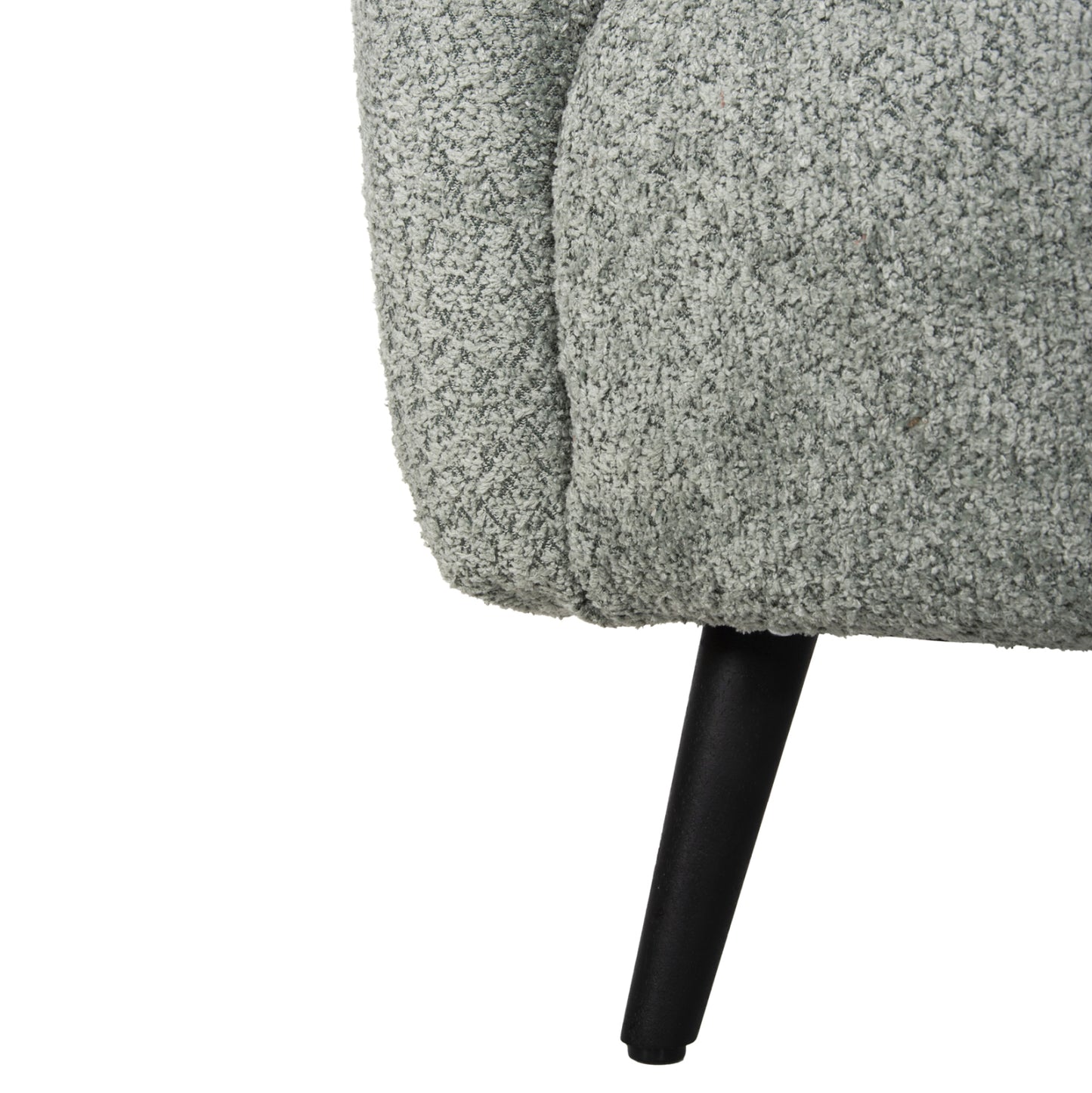 Armchair Kryly Hm9593.05 Pea Green Boucle Fabric-black Wooden Legs 83x87x89hcm.