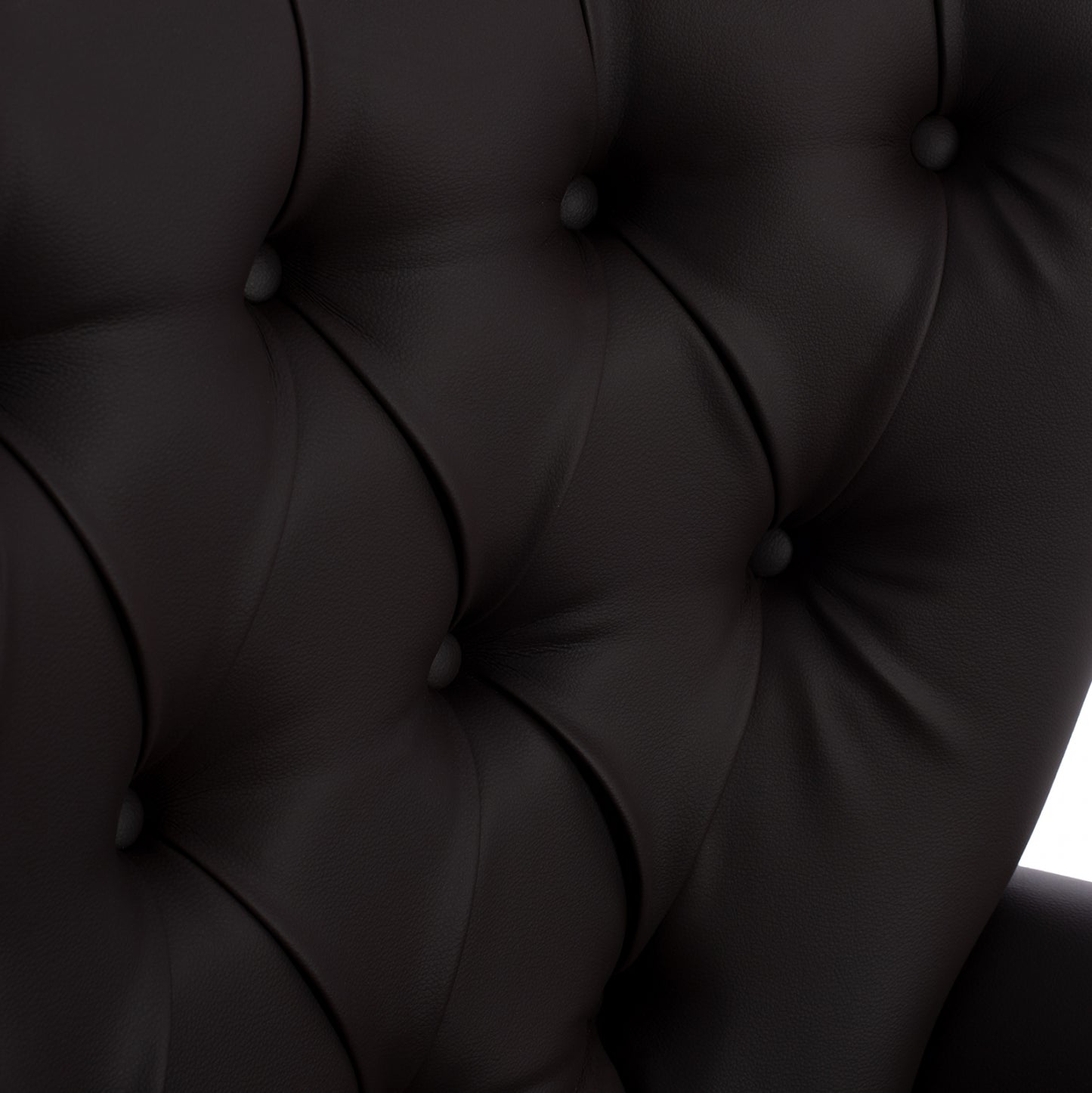 Hm9217.03 Bergere, Chesterfield-style, Brown Pu, 87x88x100