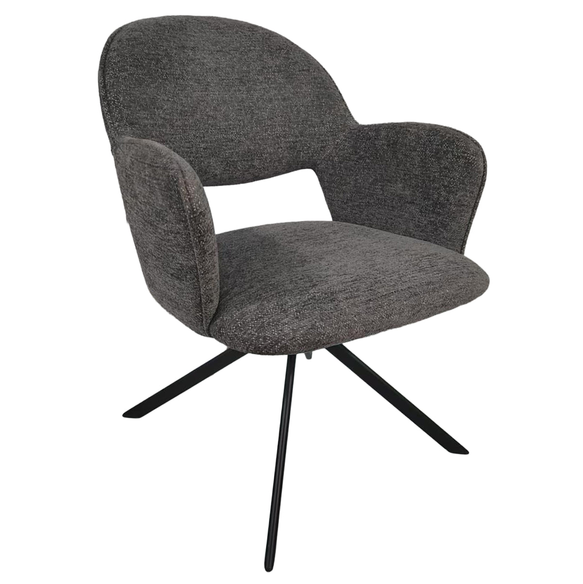 Dining Chair Swivel Gallo Hm18475.01 Grey Fabric--metal Legs 59x61.5x86hcm.