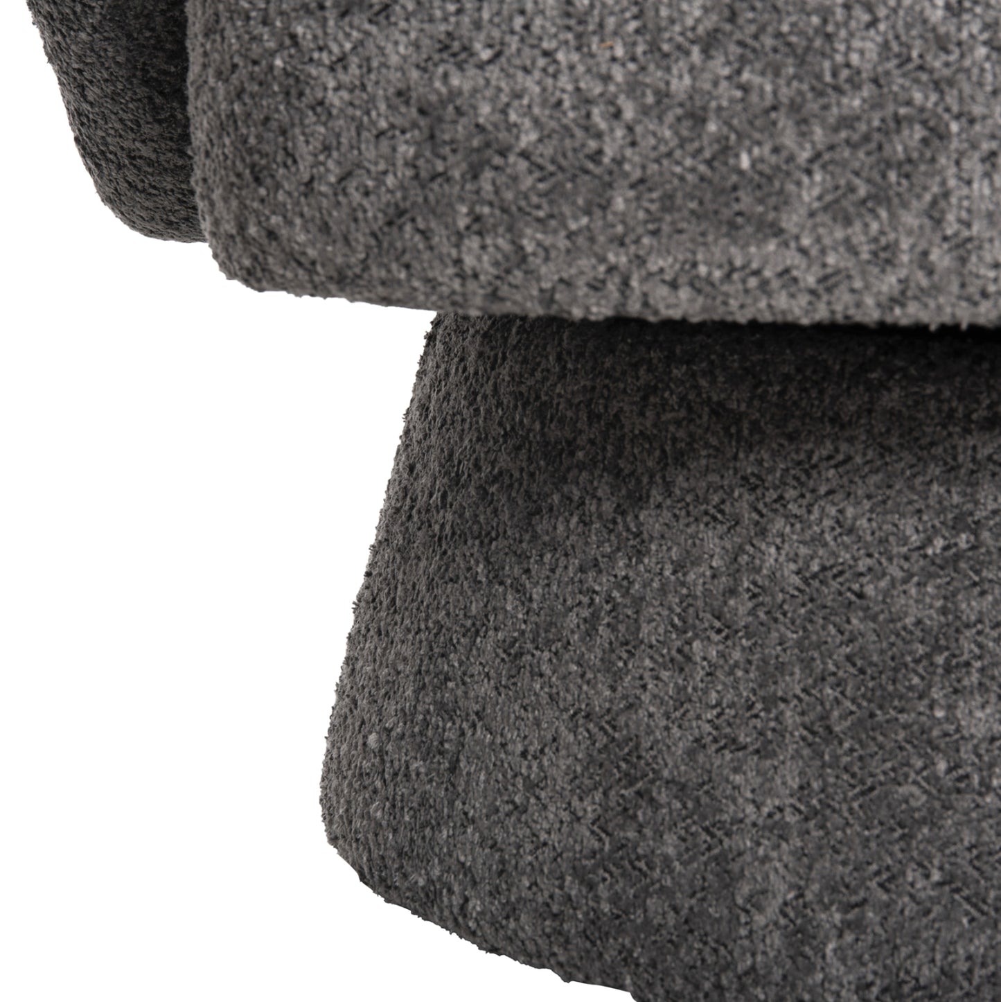 Armchair Swivel Karlen Hm9592.01 Grey Boucle Fabric 78x81x77hcm.