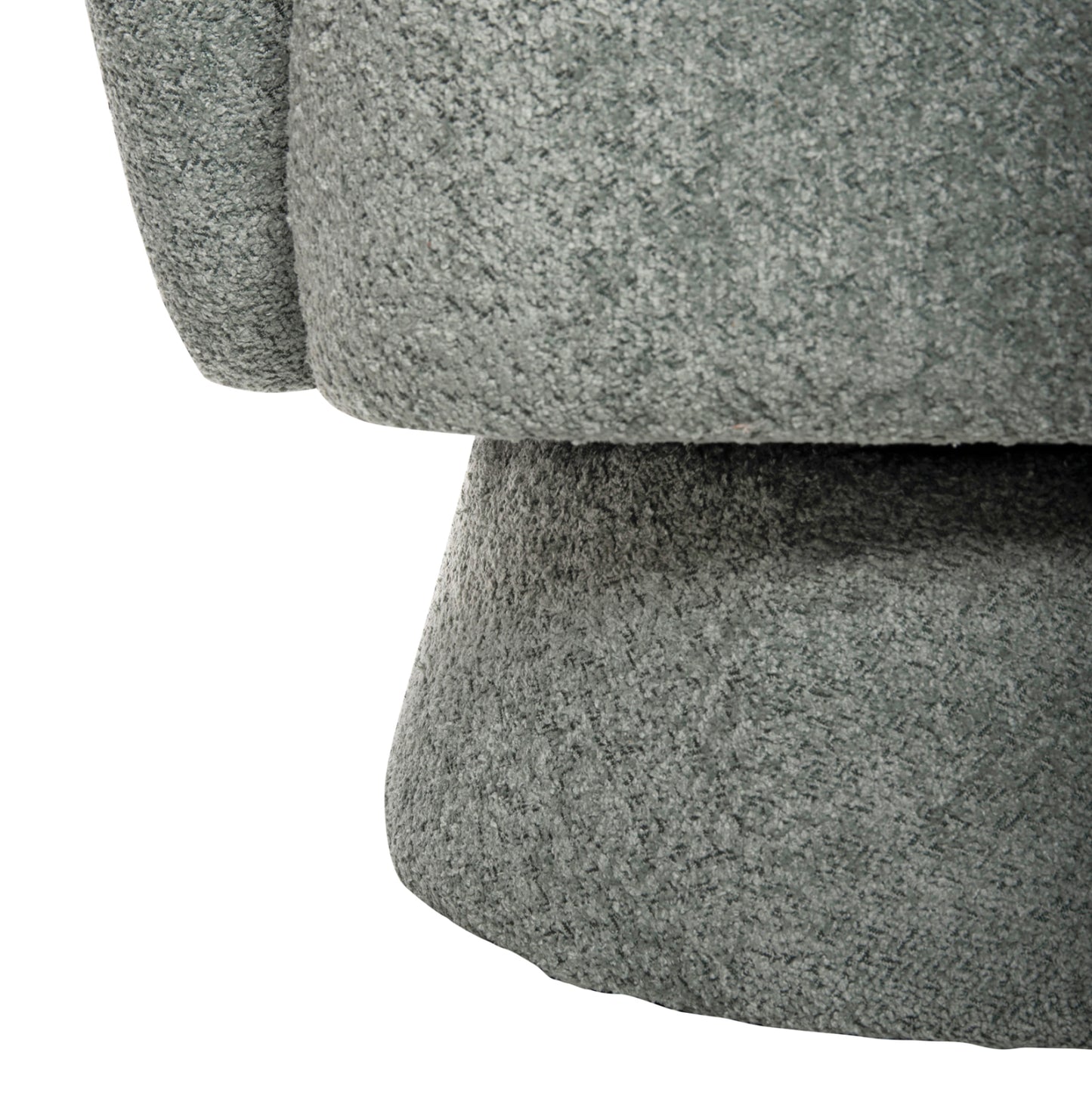 Armchair Swivel Karlen Hm9592.05 Pistachio Green Boucle Fabric 79x79x76 Hcm.