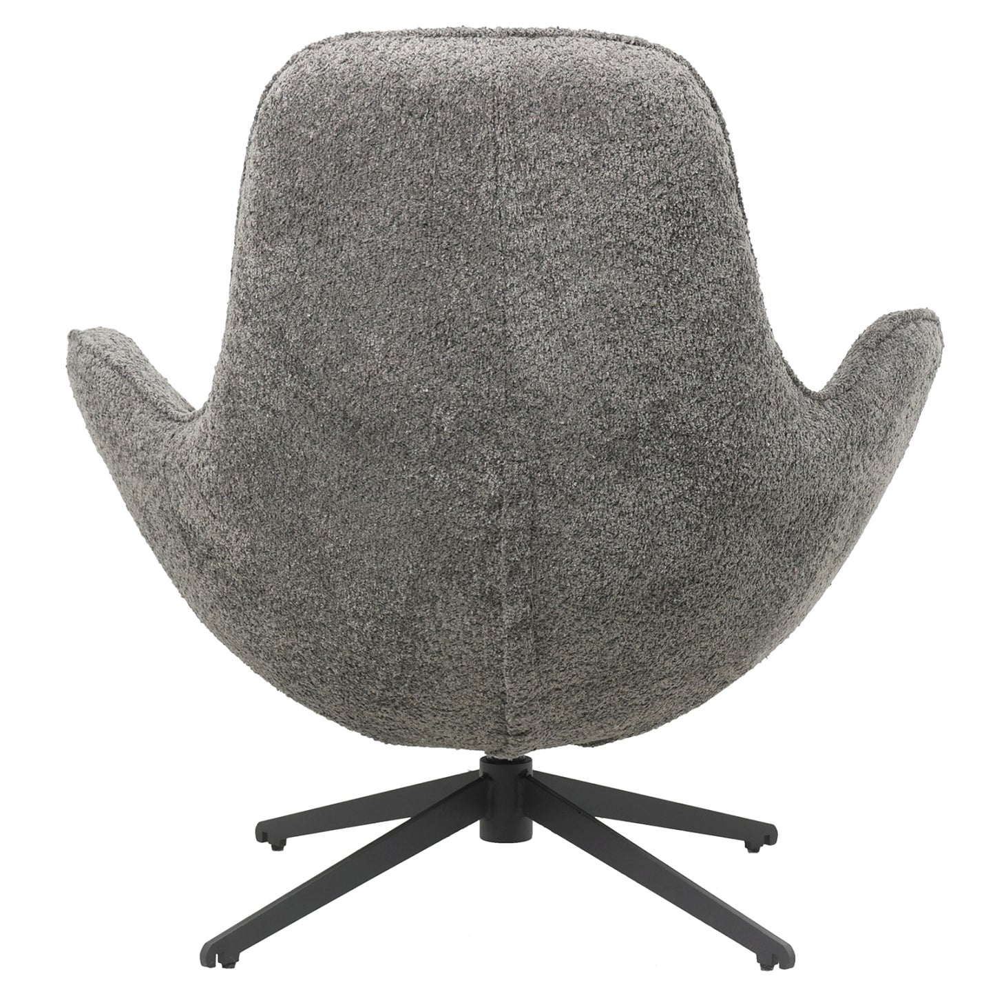Armchair Swivel Brynn Hm9594.01 Grey Boucle Fabric-black Metal Base 86x76x87hcm.
