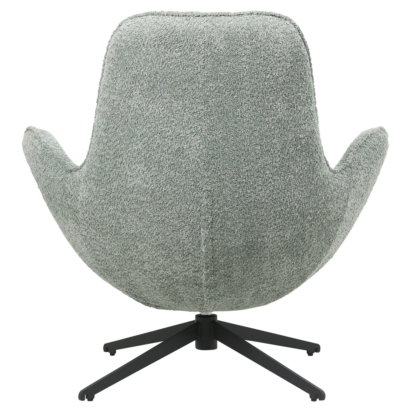 Armchair Swivel Brynn Hm9594.05 Pea Green Boucle Fabric-black Metal Base 86x76x87hcm.