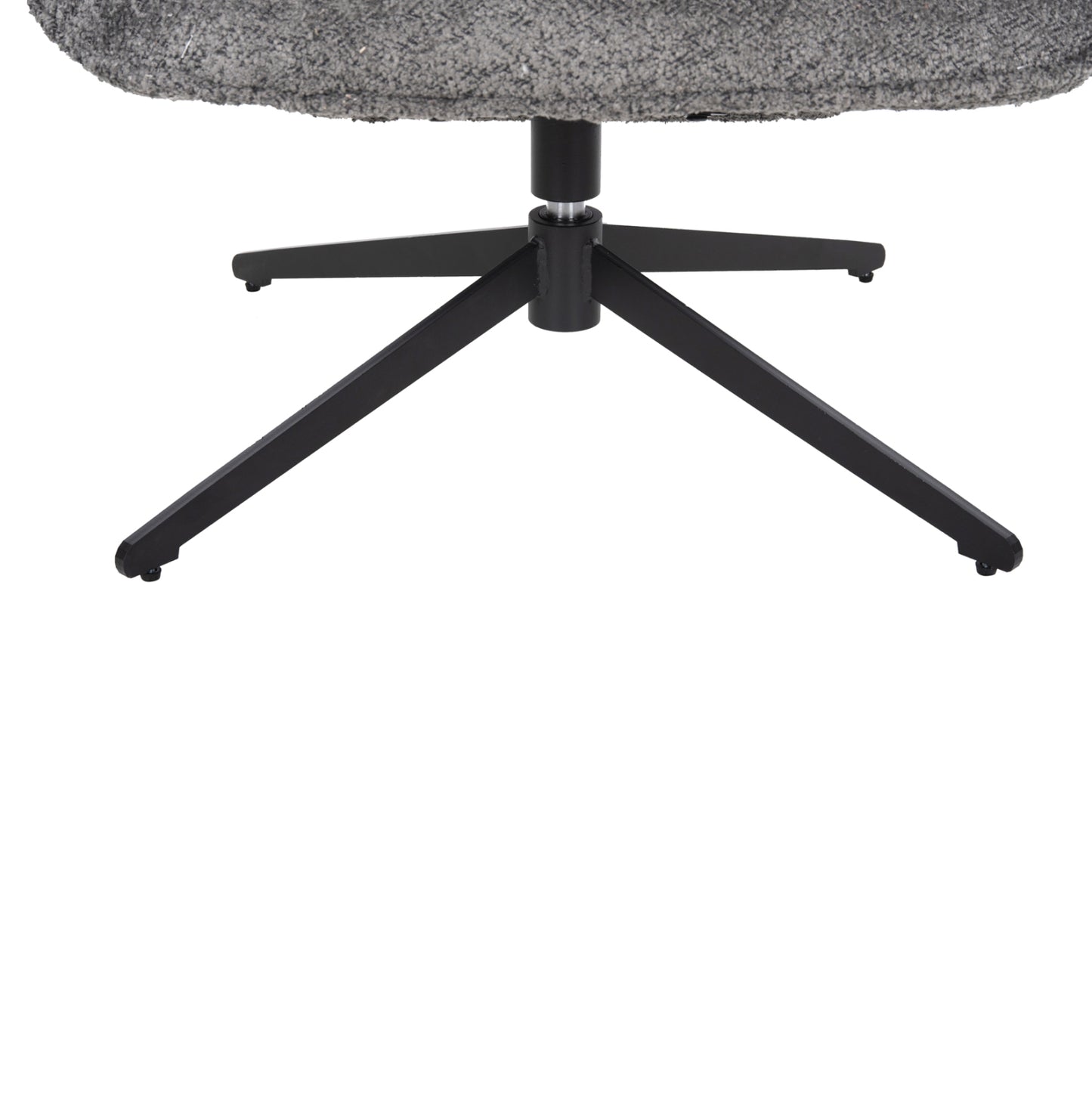 Armchair Swivel Bryll Hm9597.01 Grey Boucle-black Metal Base 86x90x97hcm.