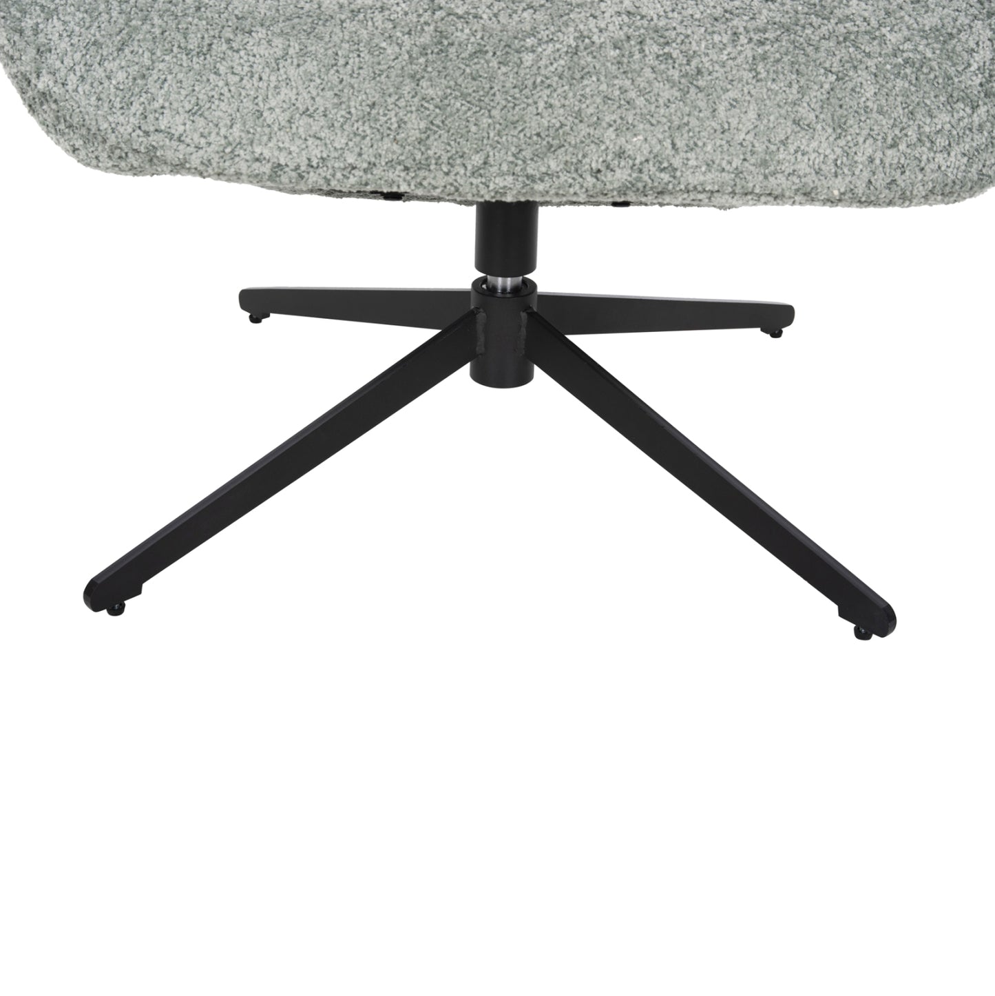 Armchair Swivel Bryll Hm9597.05 Pistachio Green Boucle-black Metal Base 86x90x97hcm.