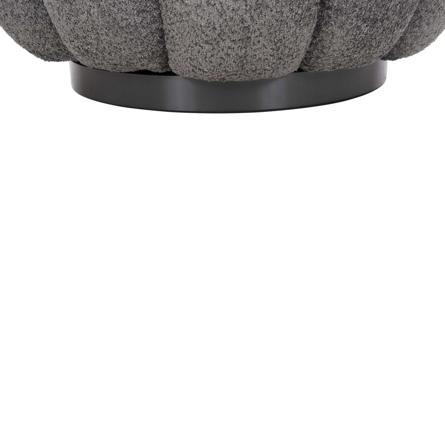 Armchair Swivel Grymm Hm9601.01 Grey Boucle-black Metal Base 95x92x68hcm.