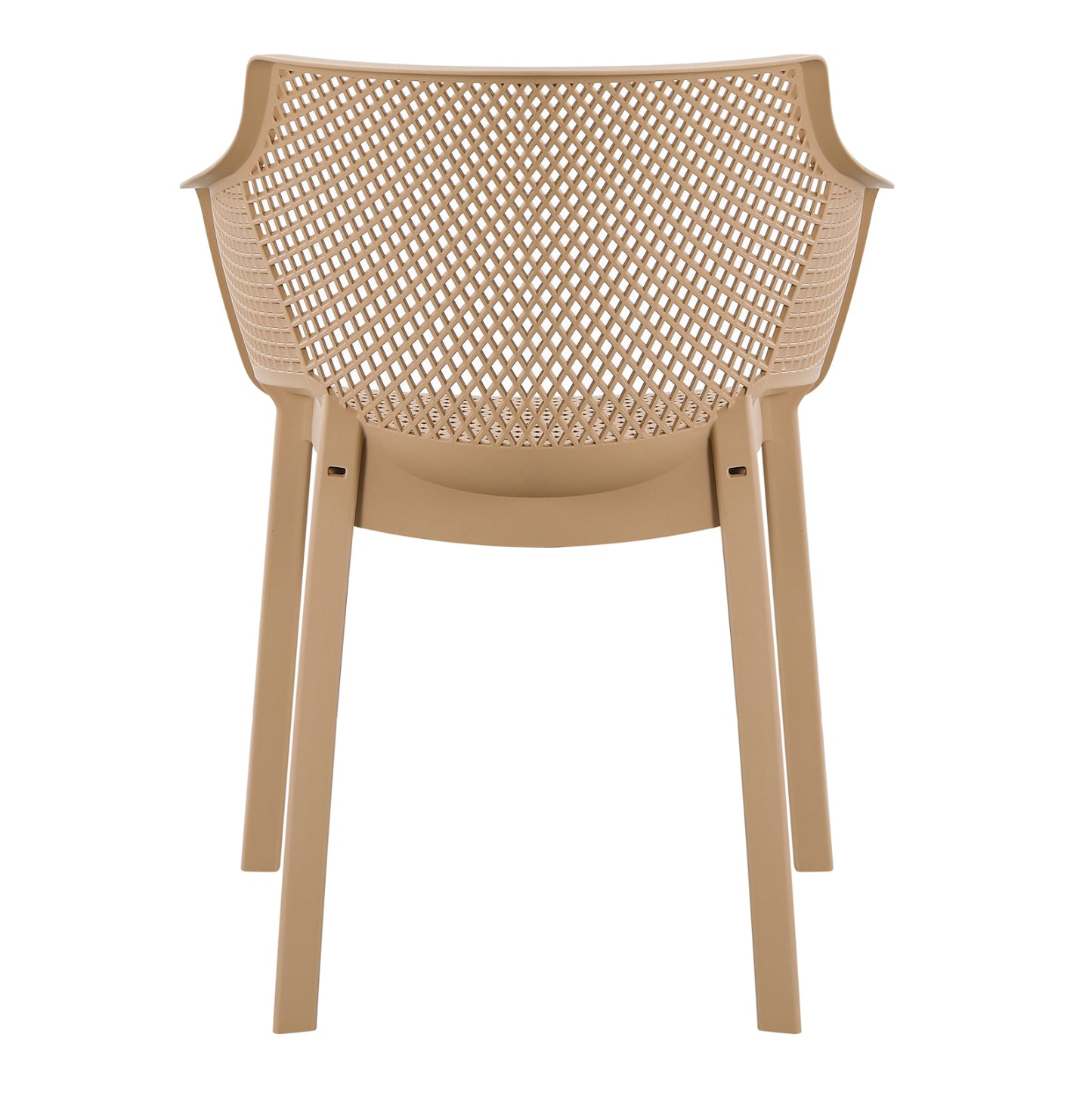 Polypropylene Dining Armchair Peggy Hm6368.03 Cappuccino 60x55x79hcm.