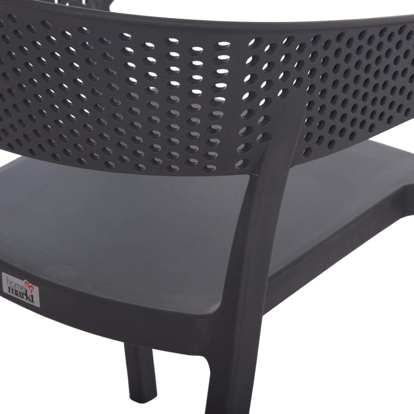Armchair Polypropylene Perfoe Hm5941.10 In Grey 56x50x73hcm.