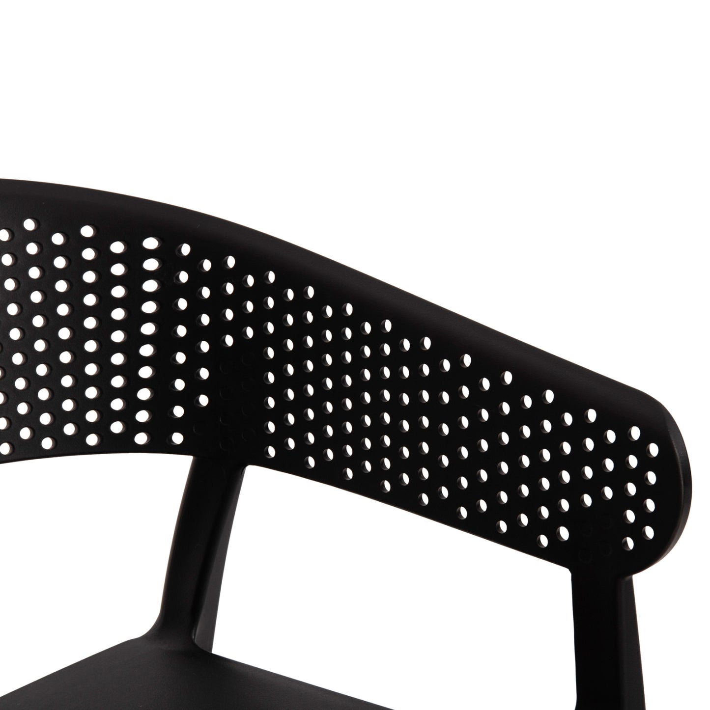 Armchair Polypropylene Perfoe Hm5941.02 In Black 56x50x73hcm.