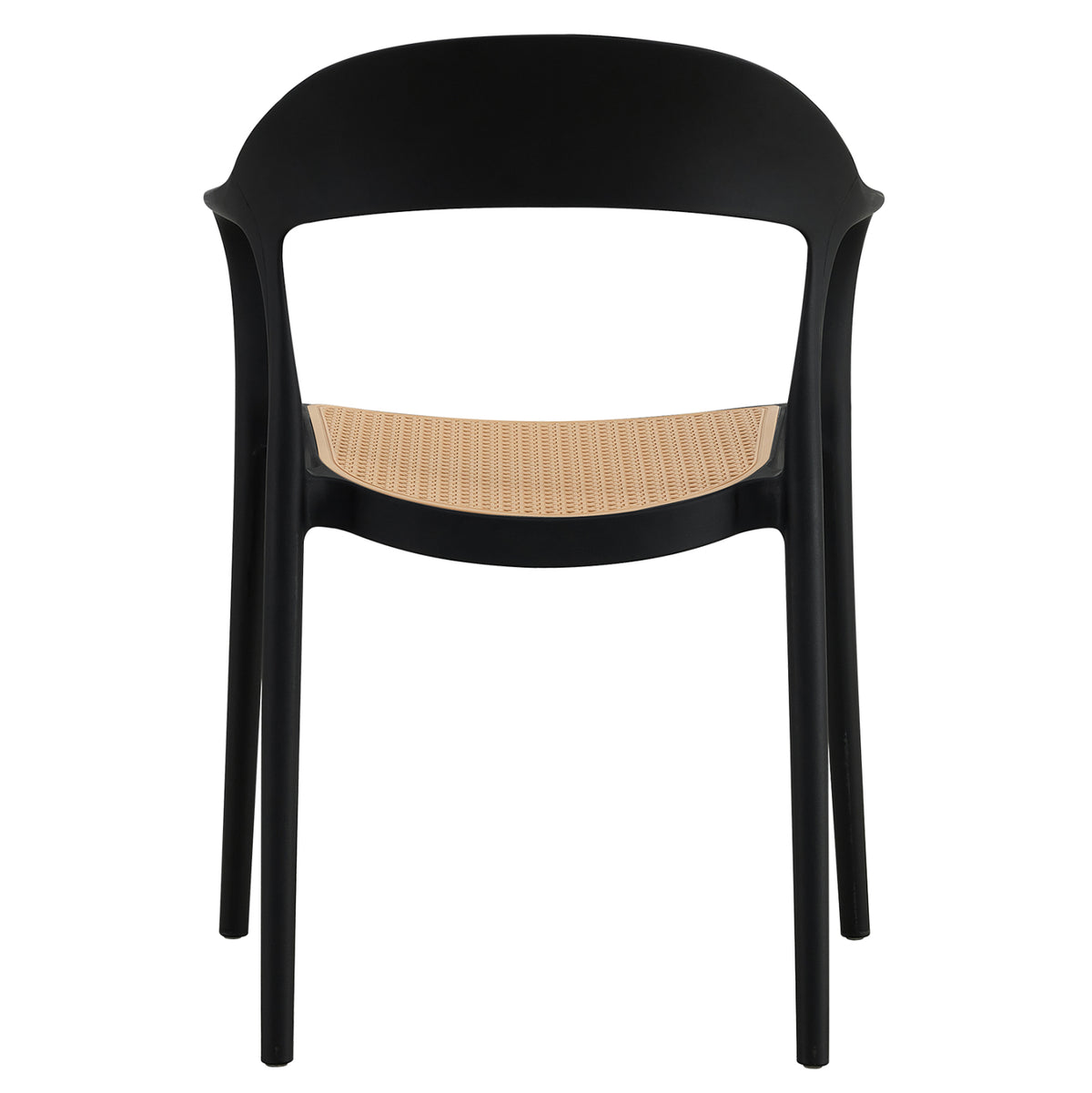 Armchair Polypropylene Cleo Hm5935.02 Black With Beige Seat 57x53x81hcm.