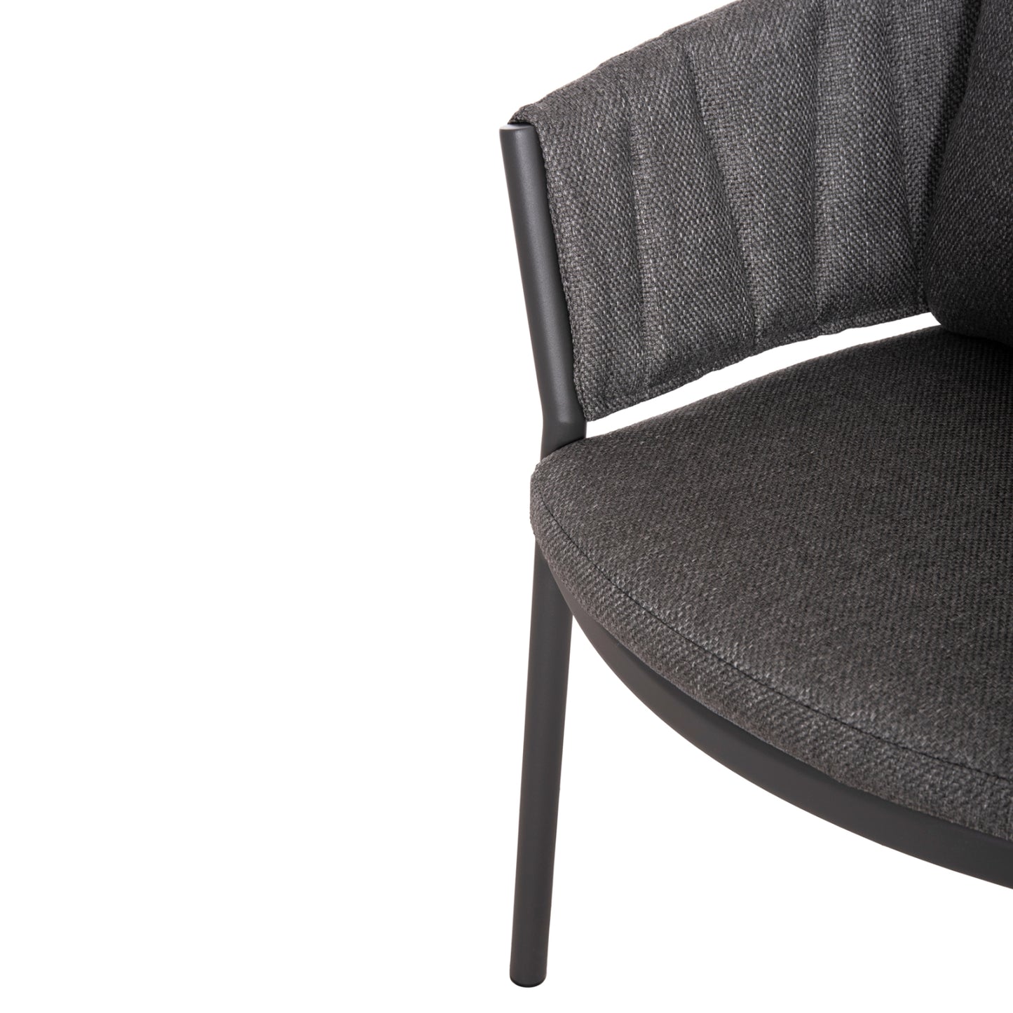 Dining Chair Shanks Hm6207.01 Dark Grey Aluminum & Olefin Fabric 62x60x75-80hcm.