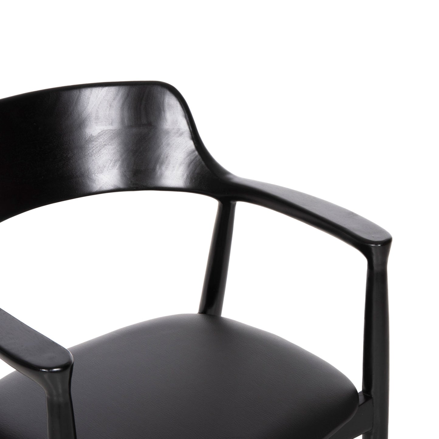 Dining Armchair Kingsley Hm9634.02 Mahogany Wood-black Vinyl 58x53x80hcm.