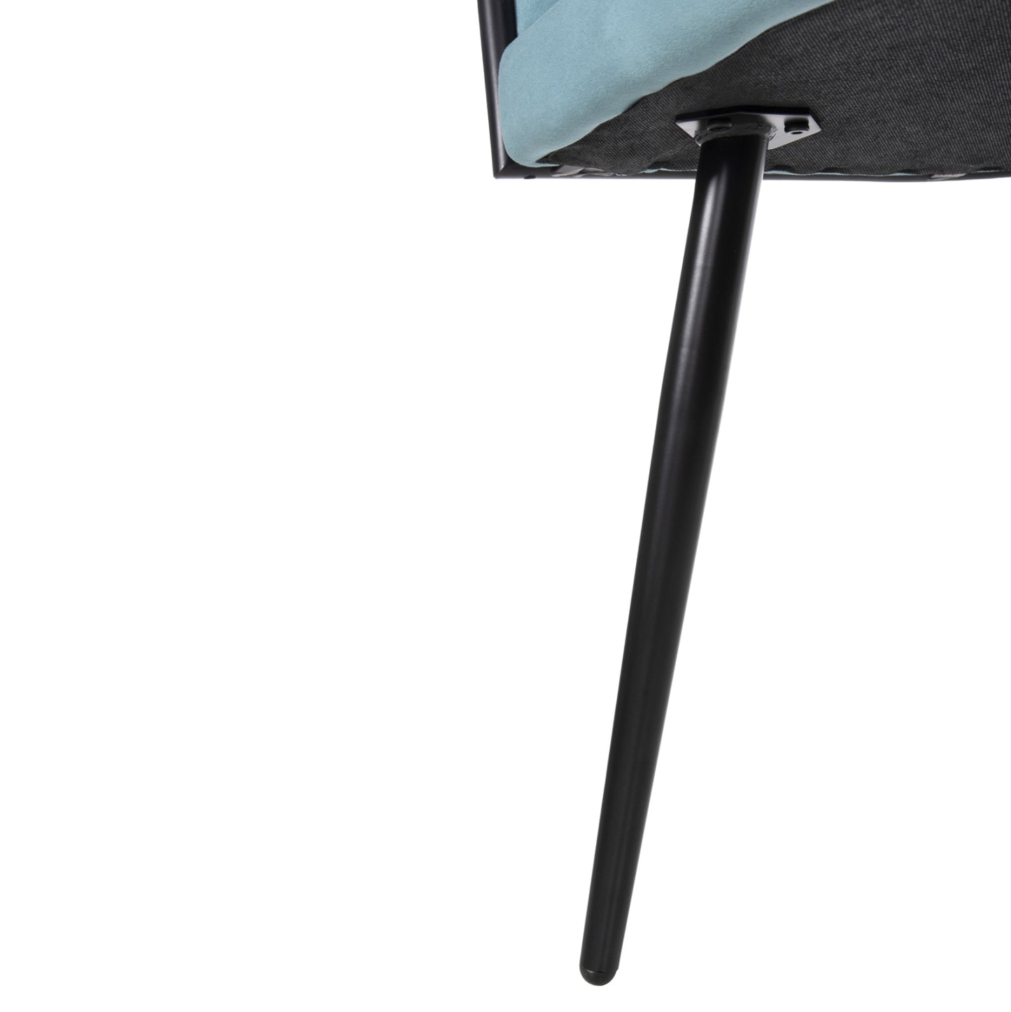Chair Luanda Hm8741.05 Turquoise Velvet-black Metallic Legs 62x54x79hcm.