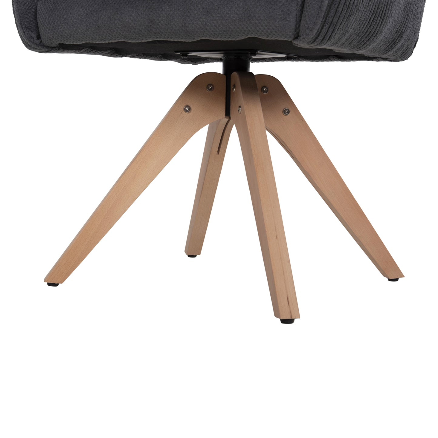 Dining Armchair Quill Hm9843.03 Grey Fabric-beech Wood Legs 61x57,5x91hcm.