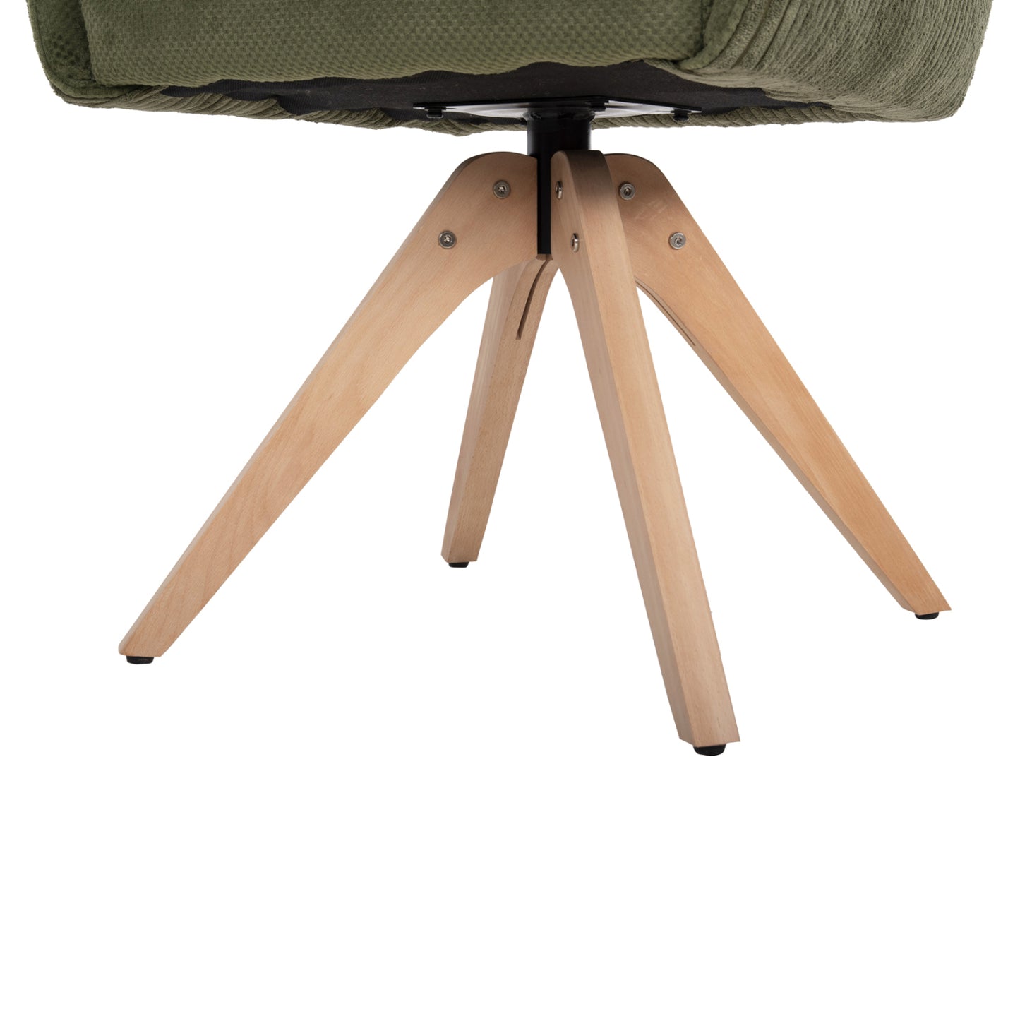 Dining Armchair Quill Hm9843.05 Green Fabric-beech Wood Legs 61x57,5x91hcm.